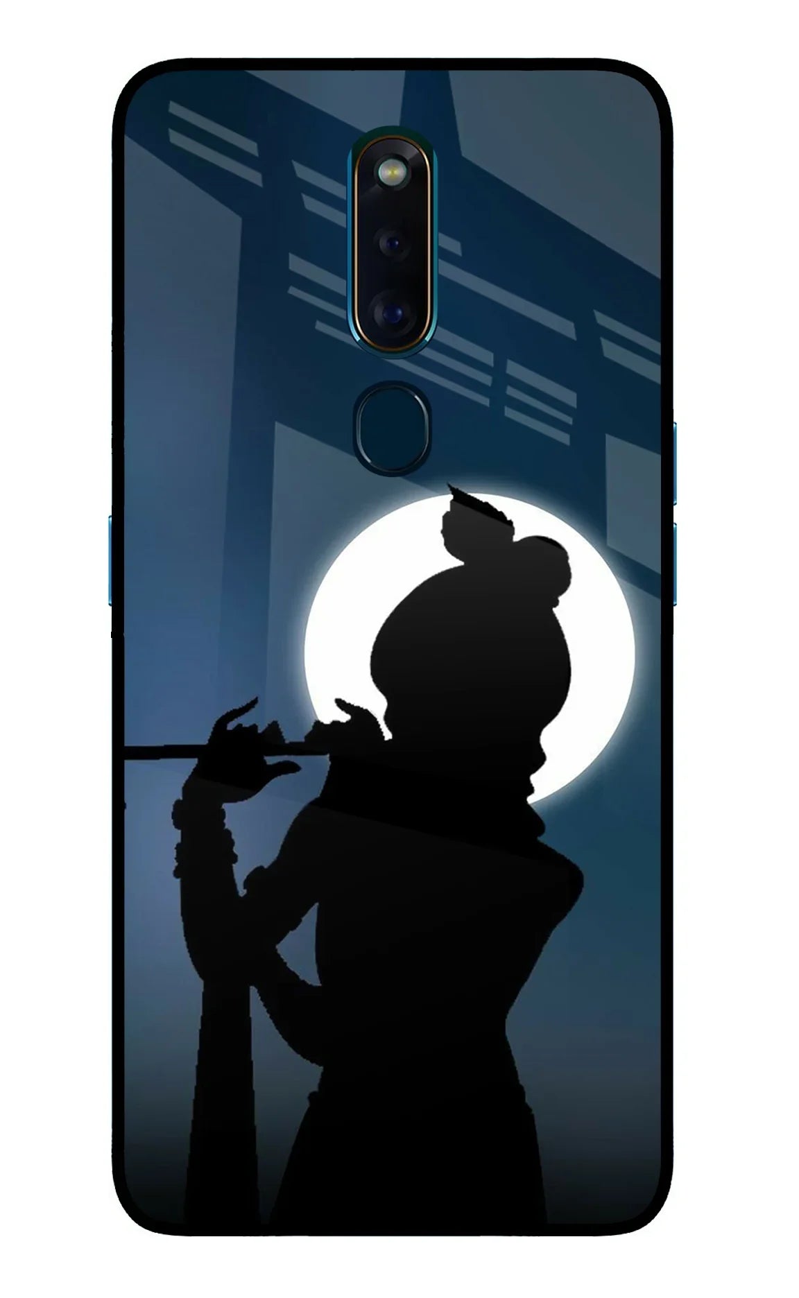 Shri Krishna Silhouette Oppo F11 Pro Glass Case - Shri Krishna Silhouette Oppo F11 Pro Glass Case Shri Krishna Silhouette Oppo F11 Pro Glass Case