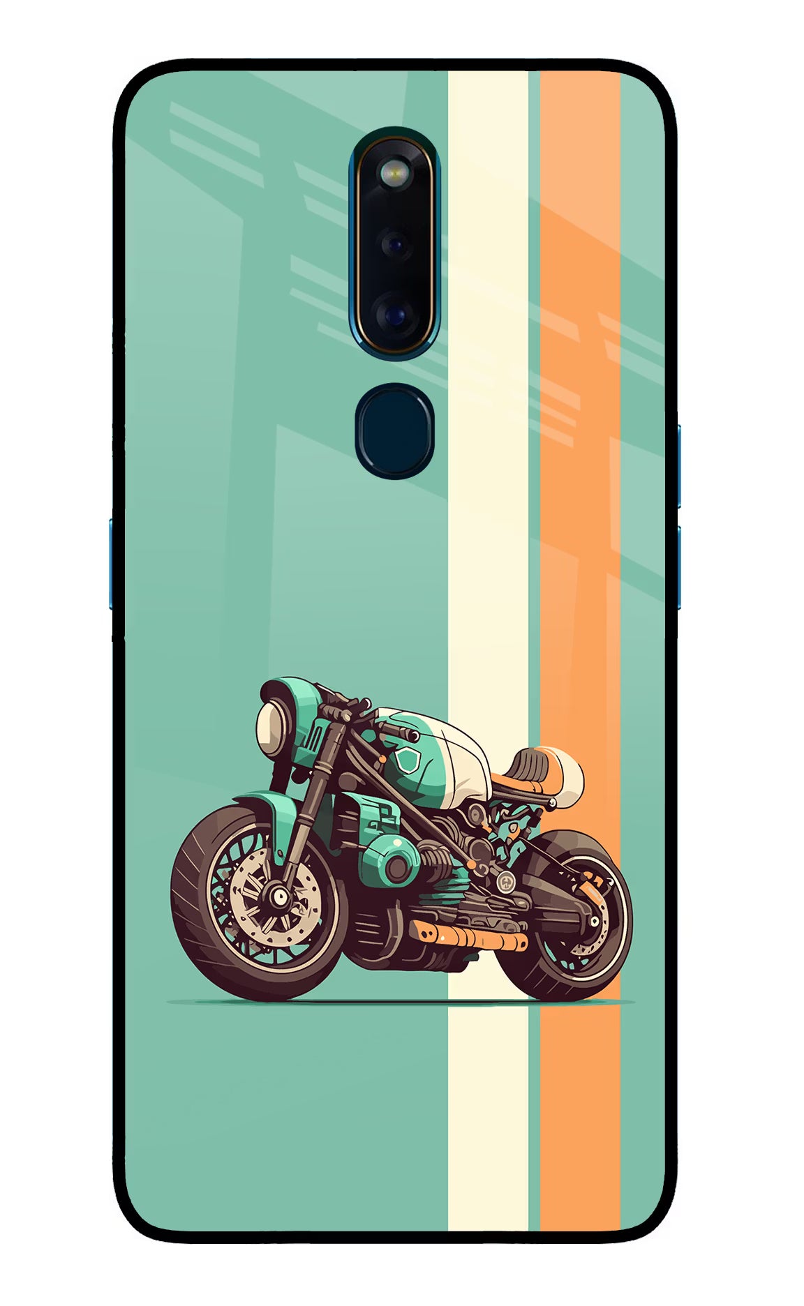 Striped Moto Drift Oppo F11 Pro Glass Case - Striped Moto Drift Oppo F11 Pro Glass Case Striped Moto Drift Oppo F11 Pro Glass Case