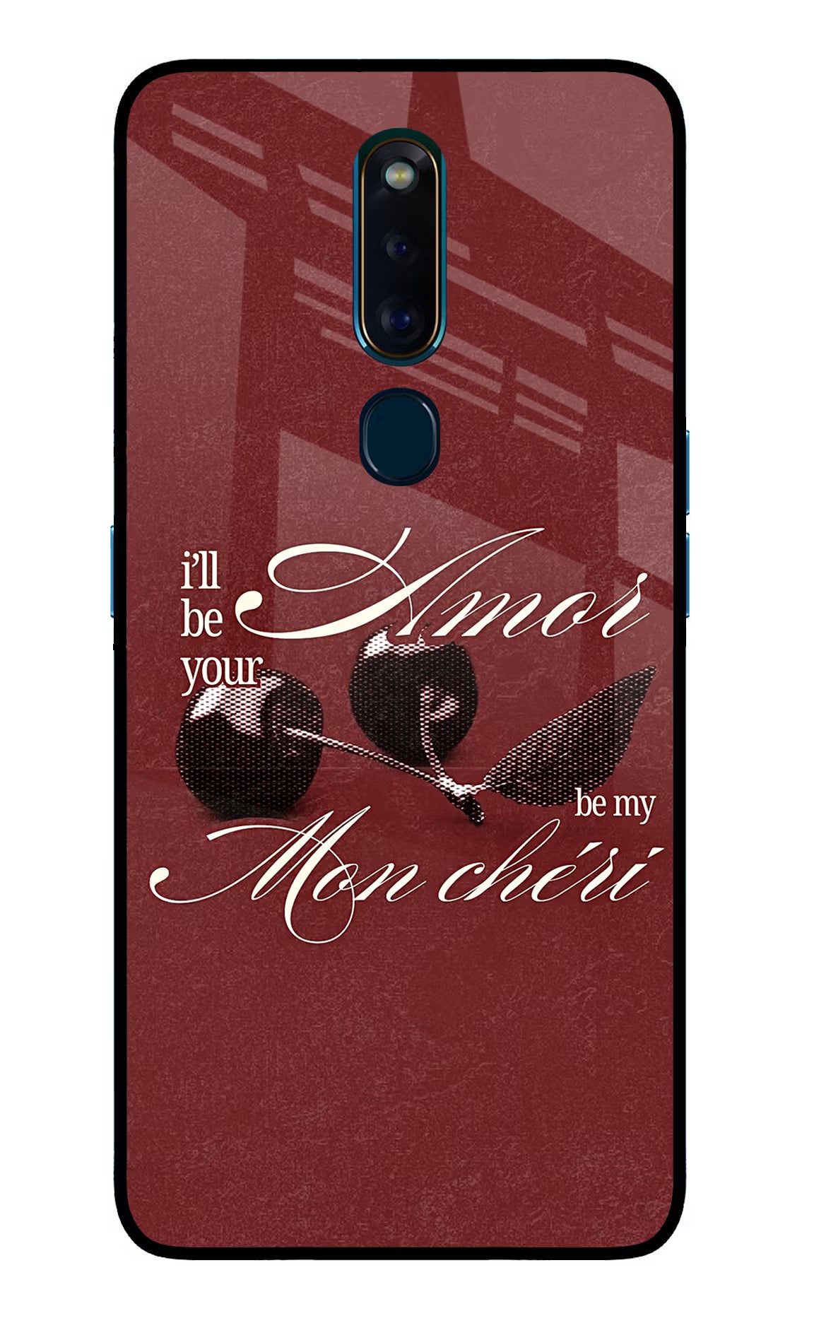 Velvet Cherry Oppo F11 Pro Glass Case - Velvet Cherry Oppo F11 Pro Glass Case Velvet Cherry Oppo F11 Pro Glass Case