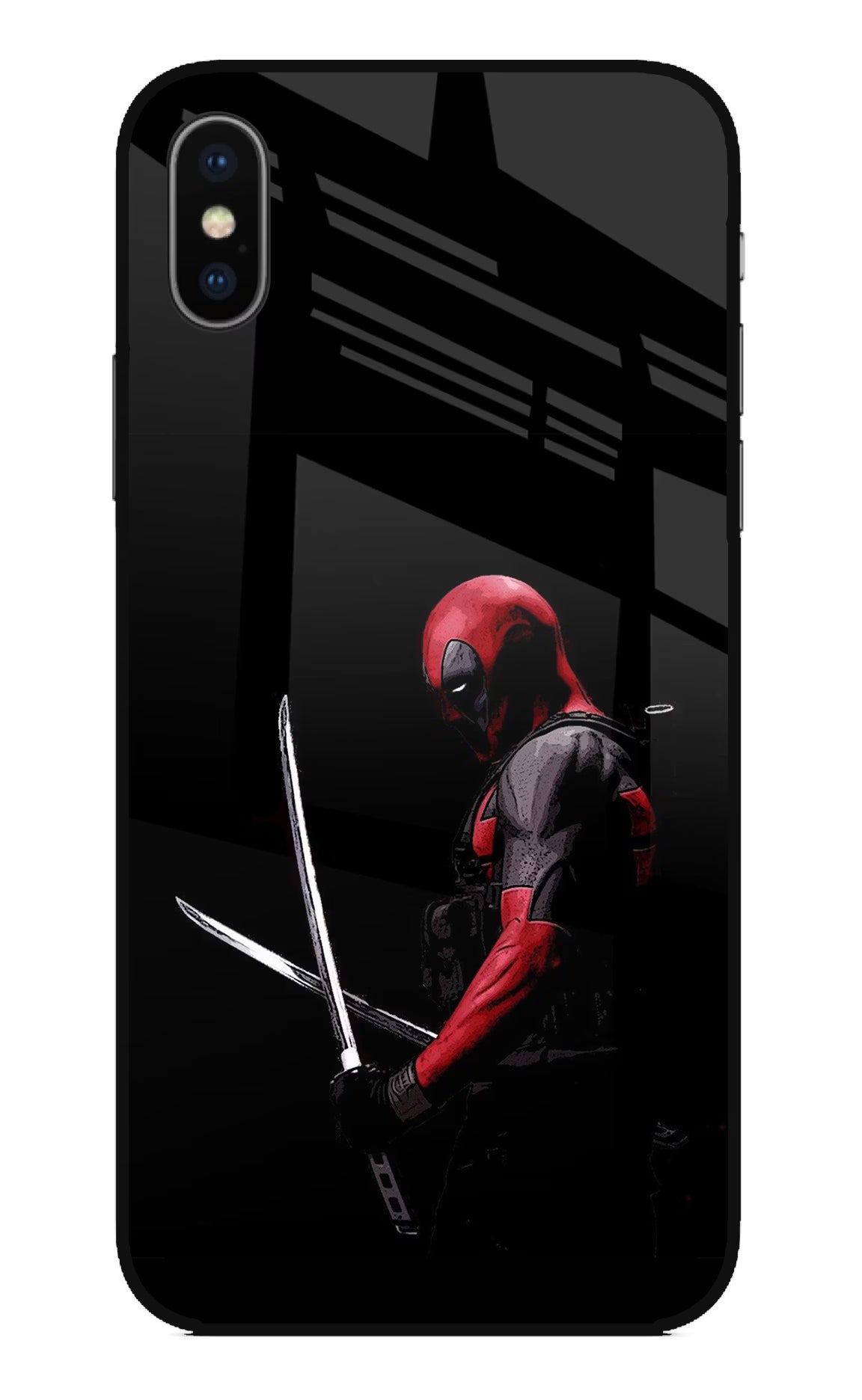 Deadpool iPhone XS Glass Case - Deadpool iPhone XS Glass Case Deadpool iPhone XS Glass Case