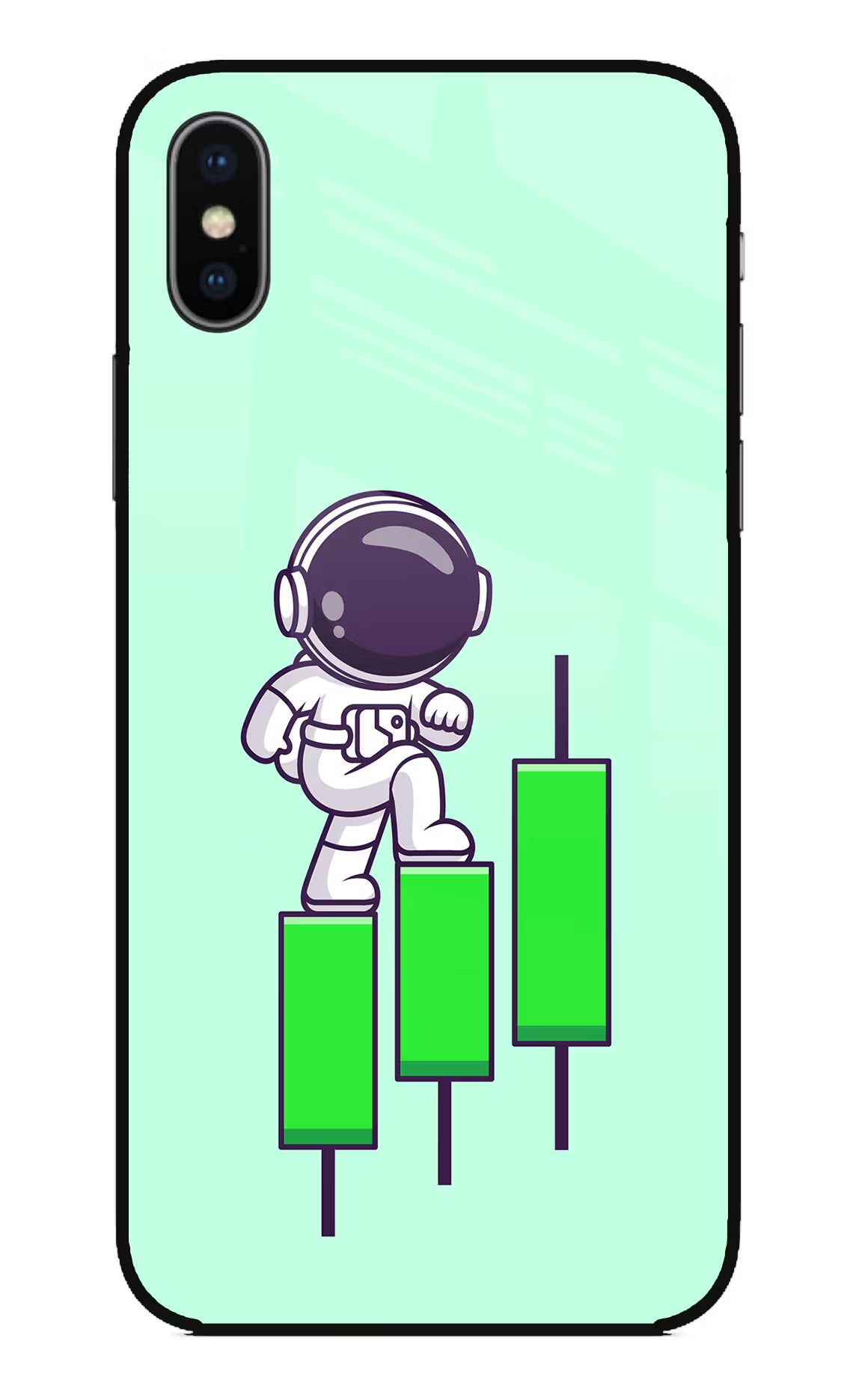 Astronaut Trader iPhone XS Glass Case - Astronaut Trader iPhone XS Glass Case Astronaut Trader iPhone XS Glass Case