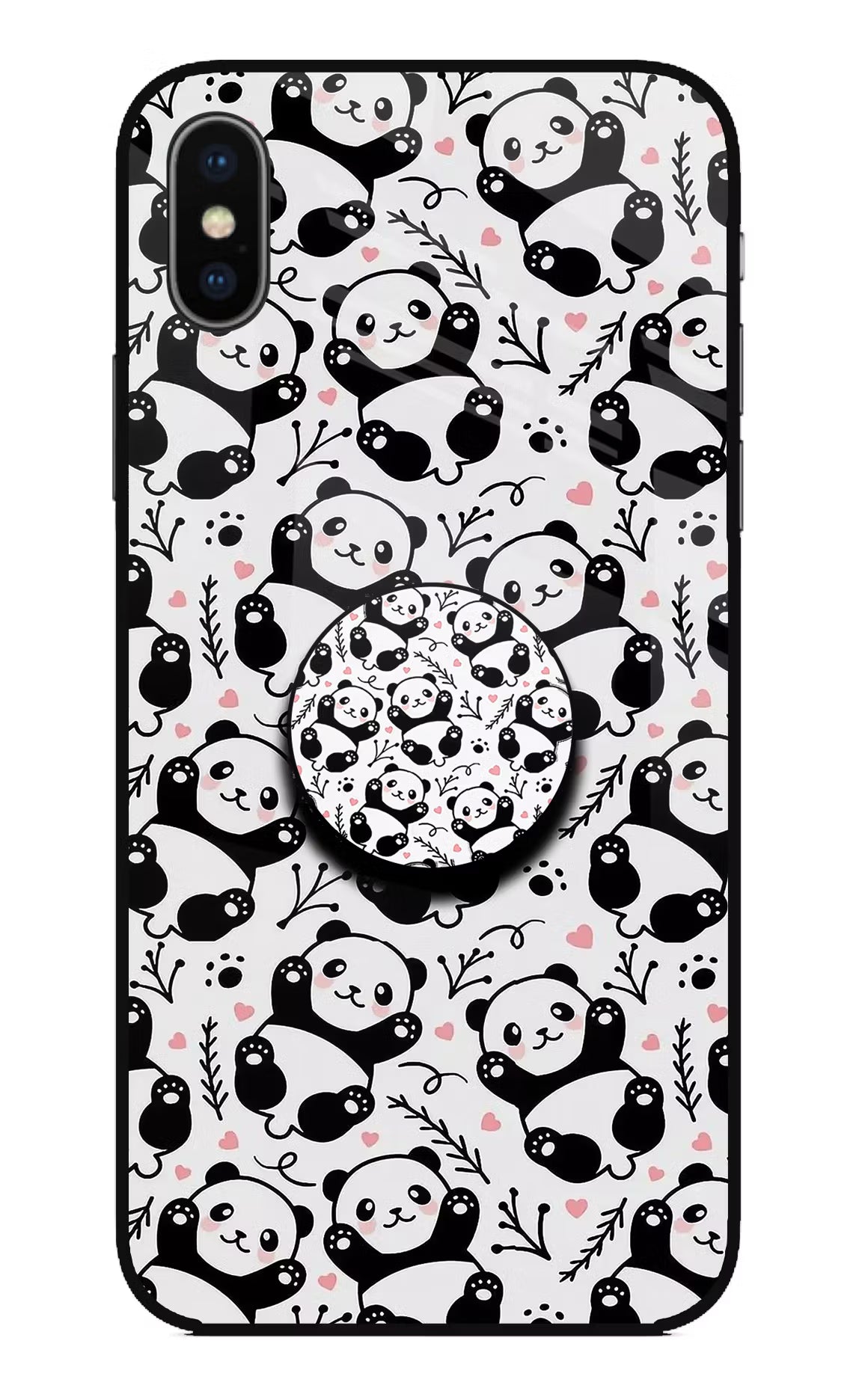 Cute Panda iPhone XS Glass Case - Cute Panda iPhone XS Glass Case Cute Panda iPhone XS Glass Case