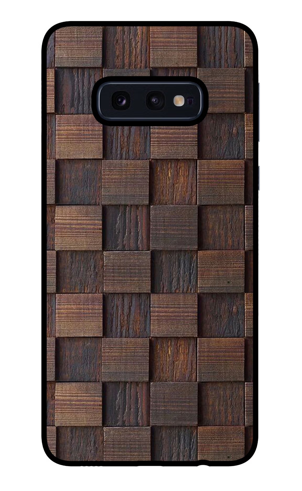 Wooden Cube Design Samsung S10E Glass Case - Wooden Cube Design Samsung S10E Glass Case Wooden Cube Design Samsung S10E Glass Case