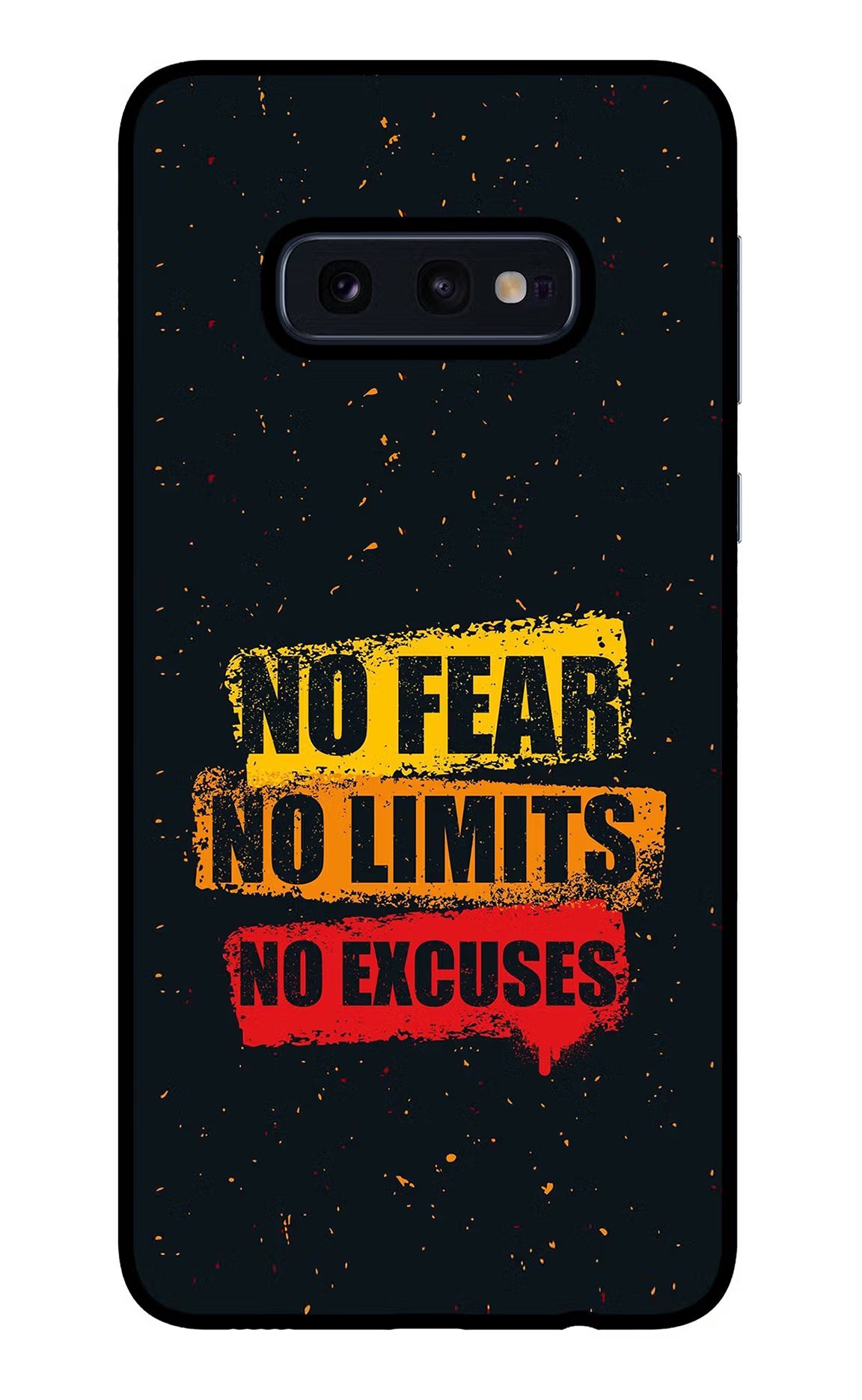 No Fear No Limits No Excuse Samsung S10E Back Cover - No Fear No Limits No Excuse Samsung S10E Glass Case Back Cover by Casekaro No Fear No Limits No Excuse Samsung S10E Glass Case Back Cover by Casekaro
