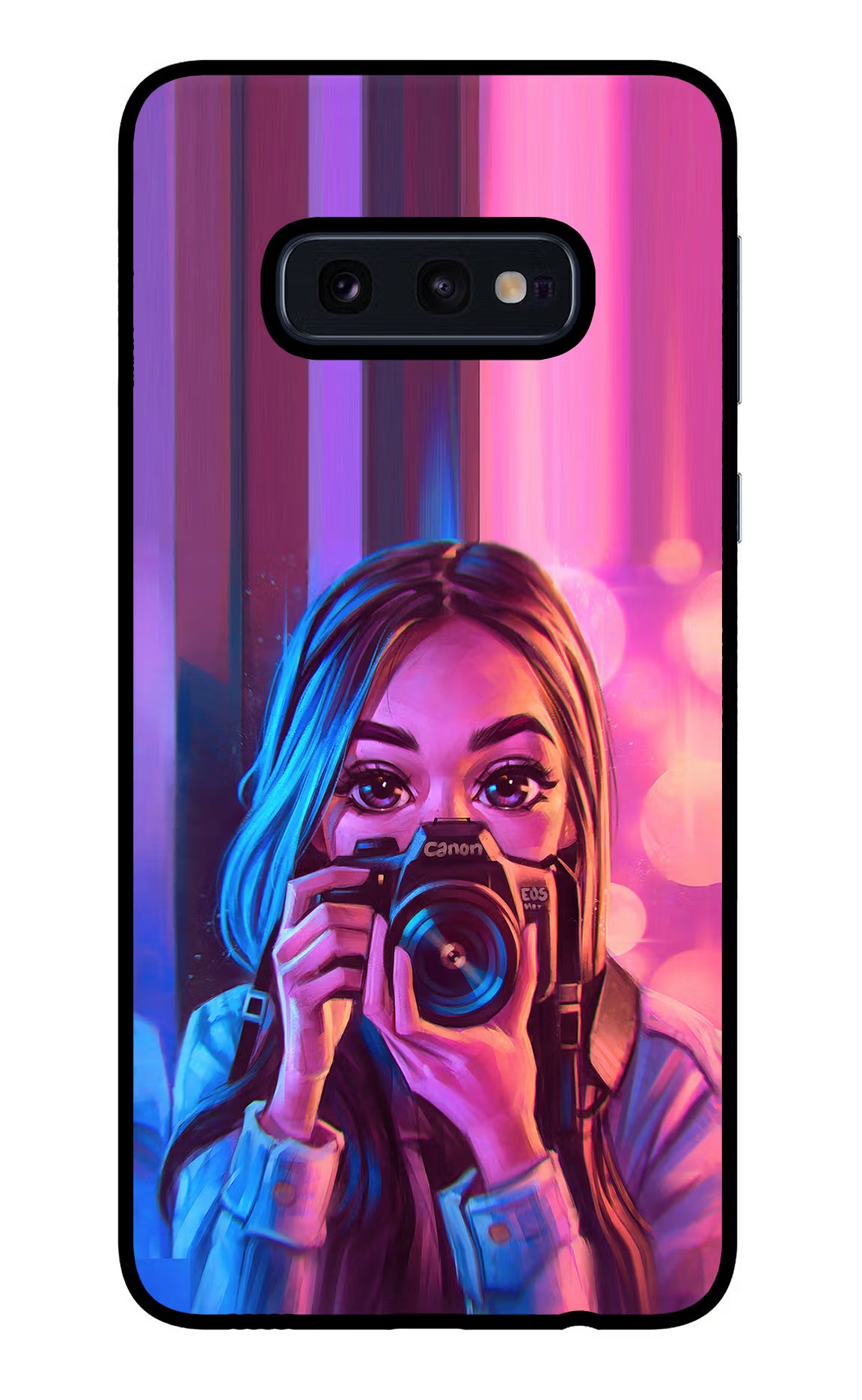 Girl Photographer Samsung S10E Glass Case - Girl Photographer Samsung S10E Glass Case Girl Photographer Samsung S10E Glass Case