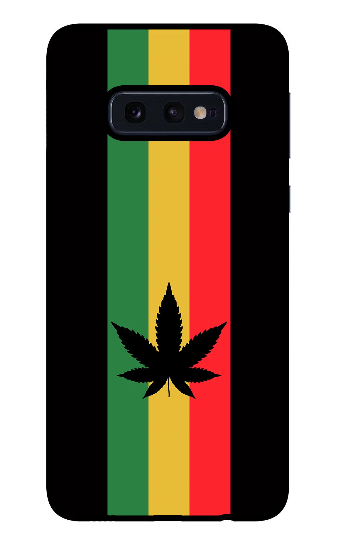Weed Flag Samsung S10E Back Cover - Weed Flag Samsung S10E Glass Case Back Cover by Casekaro Weed Flag Samsung S10E Glass Case Back Cover by Casekaro