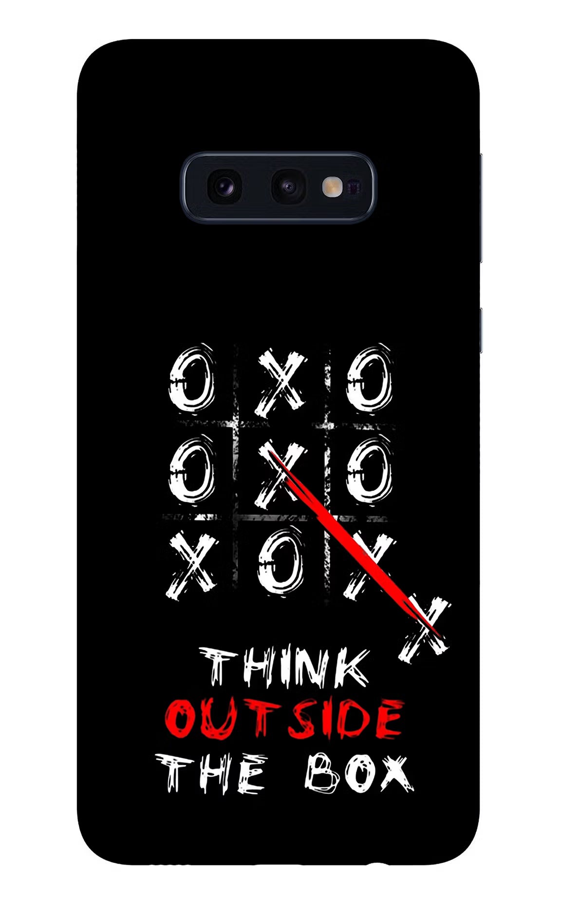 Think out of the BOX Samsung S10E Back Cover - Think out of the BOX Samsung S10E Glass Case Back Cover by Casekaro Think out of the BOX Samsung S10E Glass Case Back Cover by Casekaro