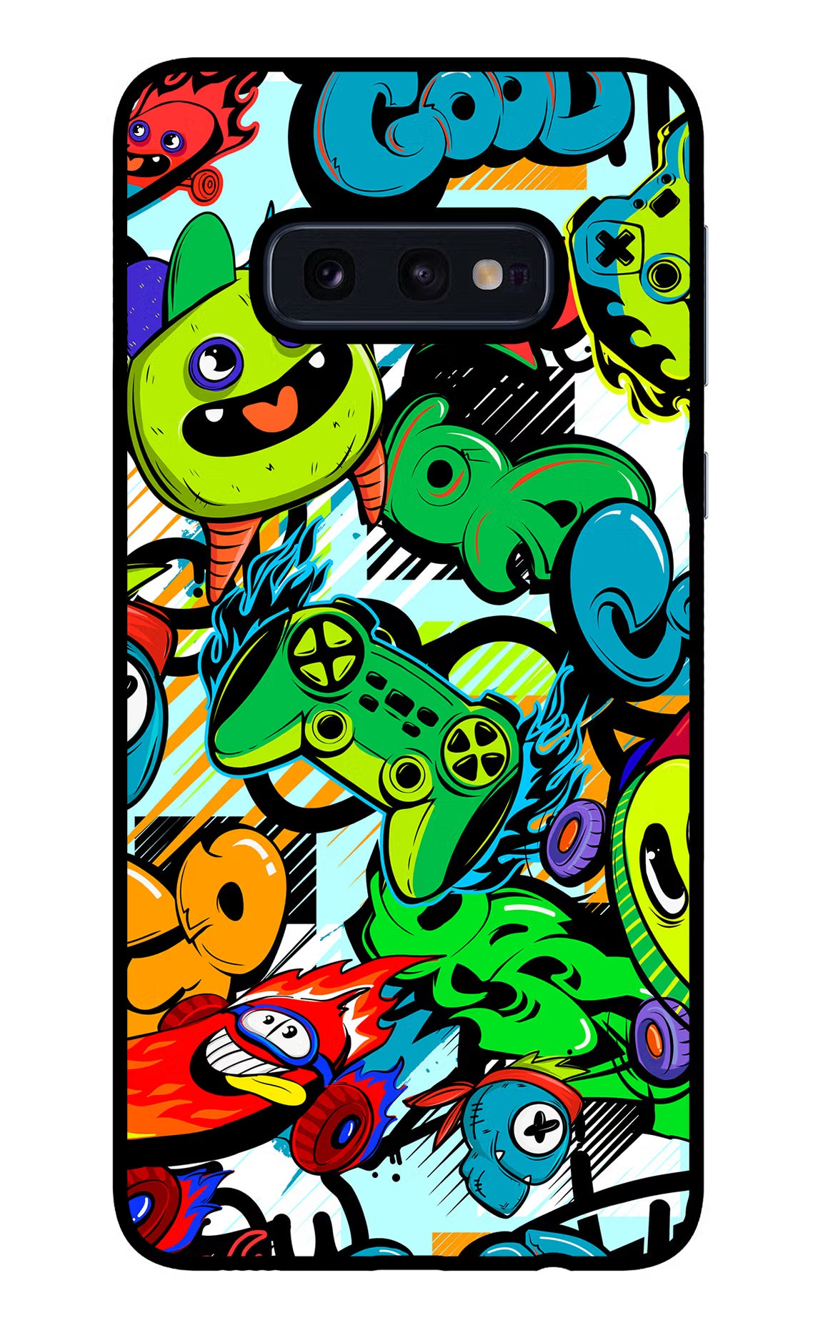 Game Doodle Samsung S10E Glass Case - Game Doodle Samsung S10E Glass Case Game Doodle Samsung S10E Glass Case