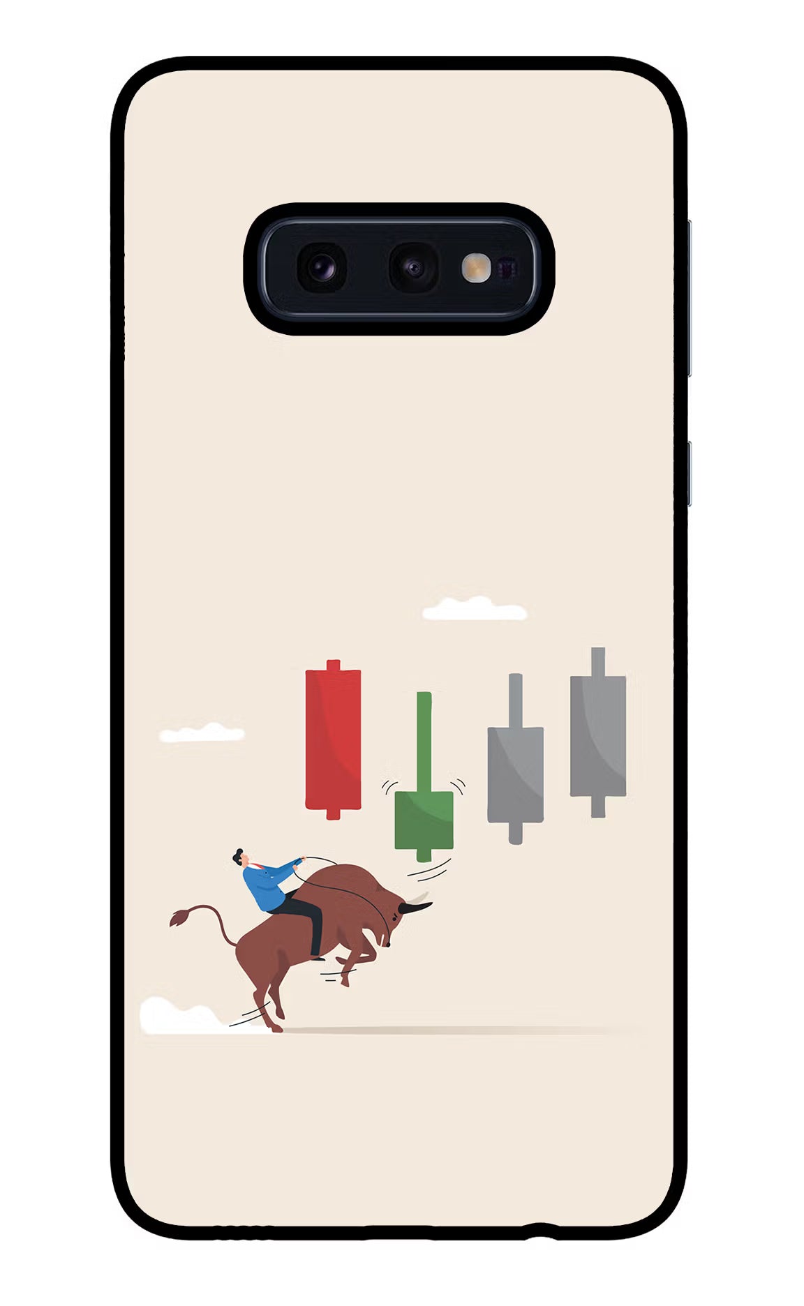 Bull Trading Momentum Samsung S10E Back Cover - Bull Trading Momentum Samsung S10E Glass Case Back Cover by Casekaro Bull Trading Momentum Samsung S10E Glass Case Back Cover by Casekaro