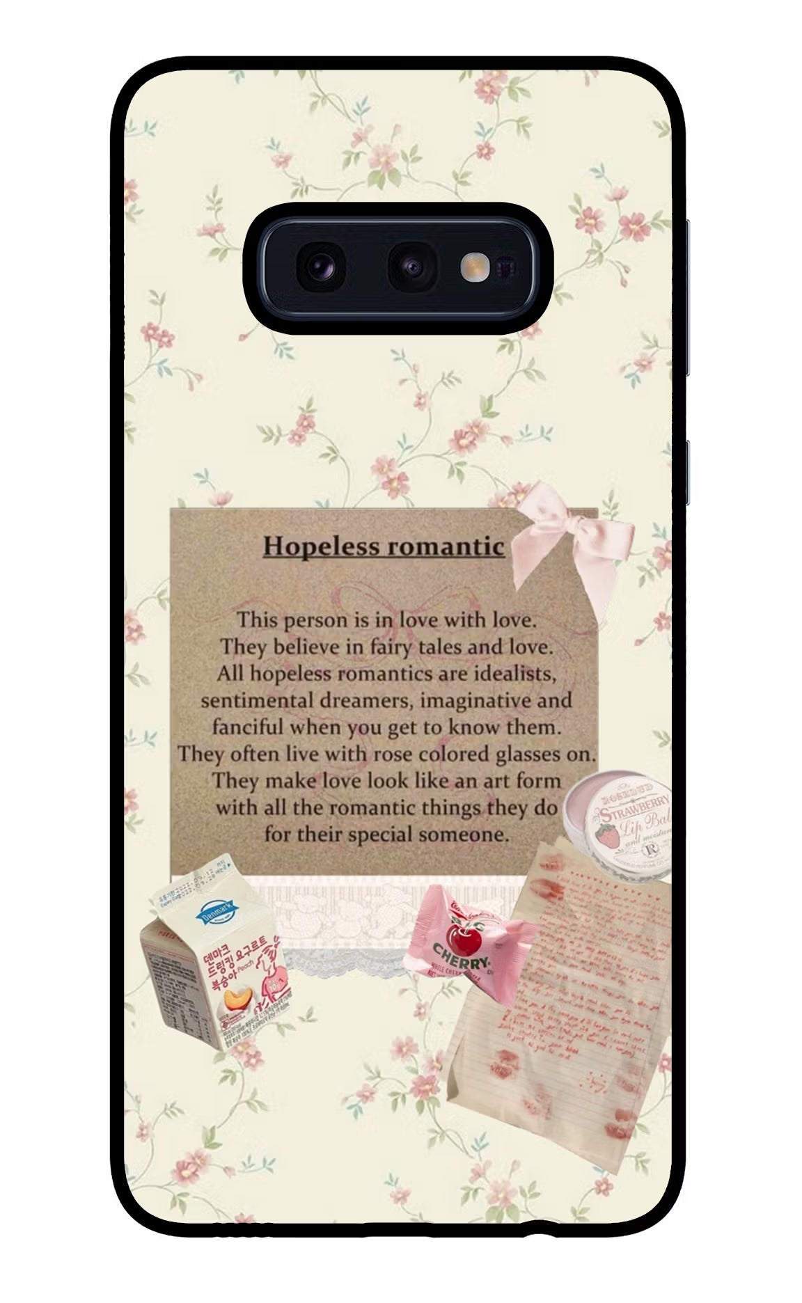 Hopeless Romantic Samsung S10E Glass Case - Hopeless Romantic Samsung S10E Glass Case Hopeless Romantic Samsung S10E Glass Case