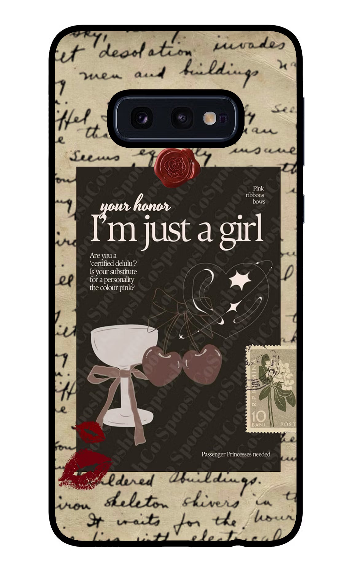 I am just a girl Samsung S10E Glass Case - I am just a girl Samsung S10E Glass Case I am just a girl Samsung S10E Glass Case