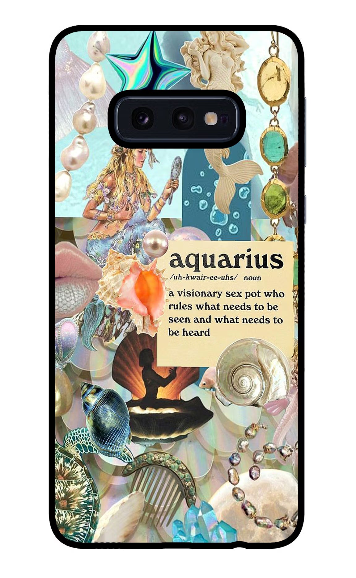 Aquarius Zodiac Samsung S10E Back Cover - Aquarius Zodiac Samsung S10E Glass Case Back Cover by Casekaro Aquarius Zodiac Samsung S10E Glass Case Back Cover by Casekaro