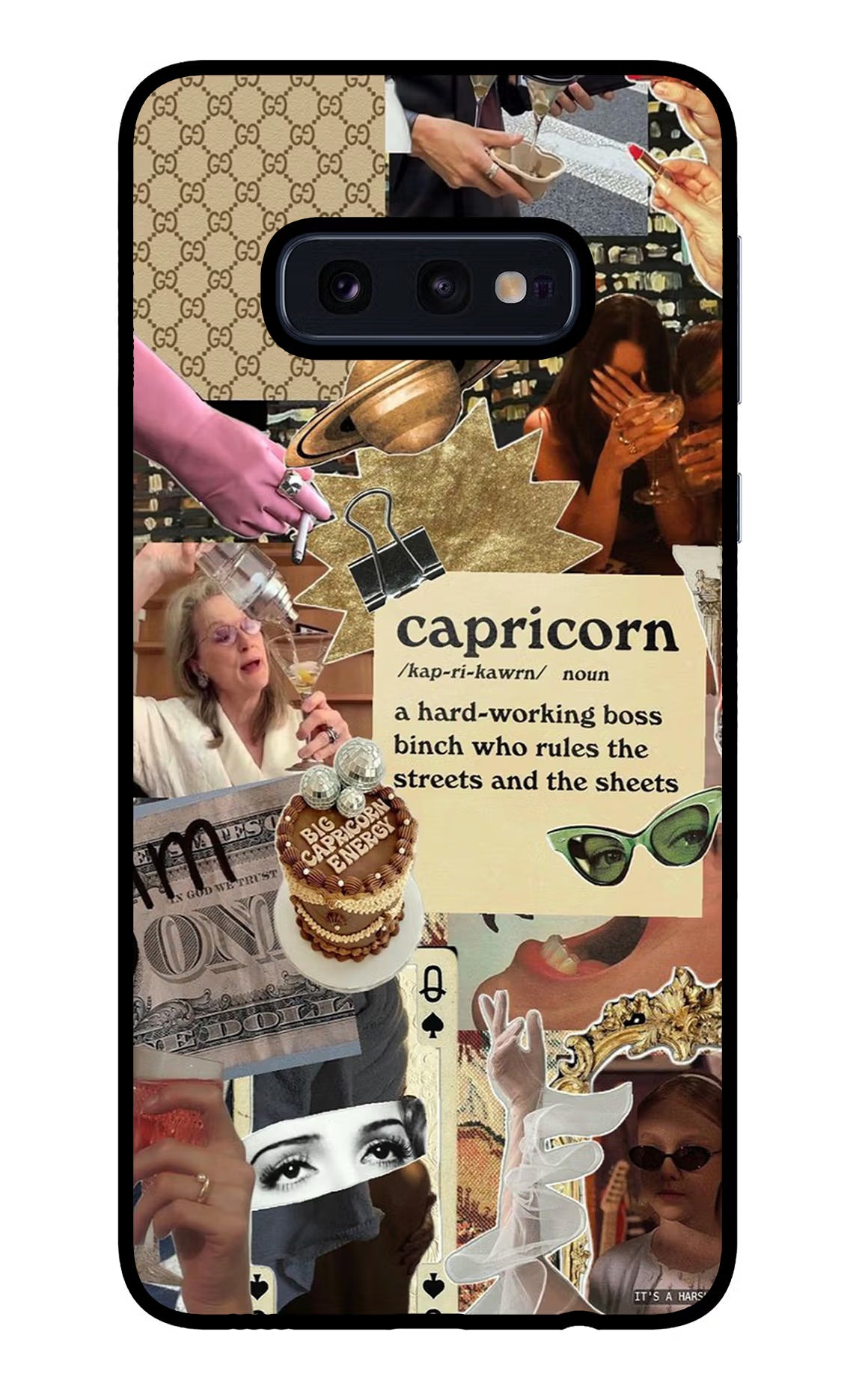 Capricorn Zodiac Samsung S10E Back Cover - Capricorn Zodiac Samsung S10E Glass Case Back Cover by Casekaro Capricorn Zodiac Samsung S10E Glass Case Back Cover by Casekaro