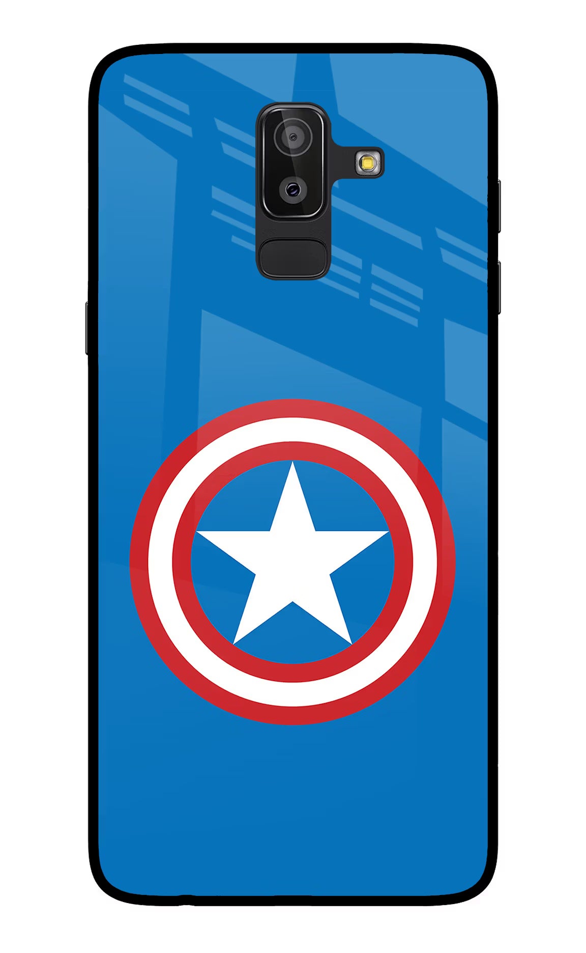 Captain America Logo Samsung On8 2018 Back Cover - Captain America Logo Samsung On8 2018 Glass Case Back Cover by Casekaro Captain America Logo Samsung On8 2018 Glass Case Back Cover by Casekaro