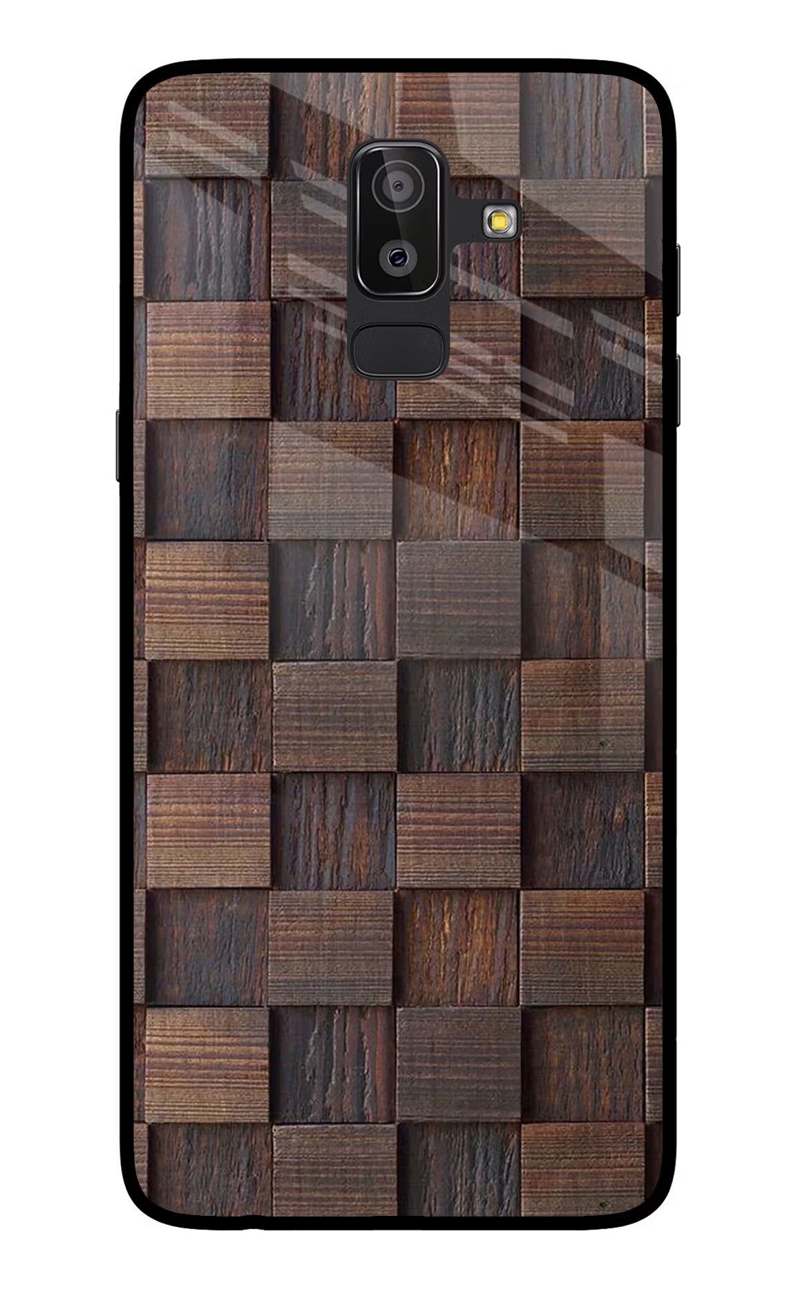Wooden Cube Design Samsung On8 2018 Back Cover - Wooden Cube Design Samsung On8 2018 Glass Case Back Cover by Casekaro Wooden Cube Design Samsung On8 2018 Glass Case Back Cover by Casekaro