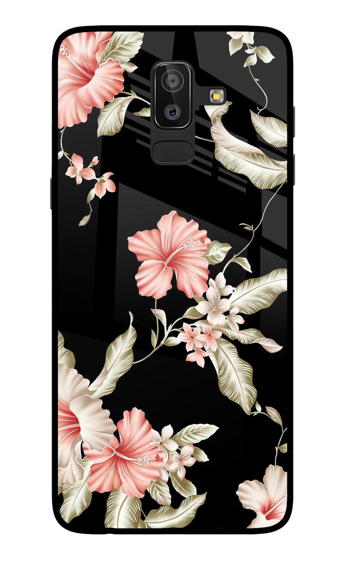 Flowers Samsung On8 2018 Back Cover - Flowers Samsung On8 2018 Glass Case Back Cover by Casekaro Flowers Samsung On8 2018 Glass Case Back Cover by Casekaro