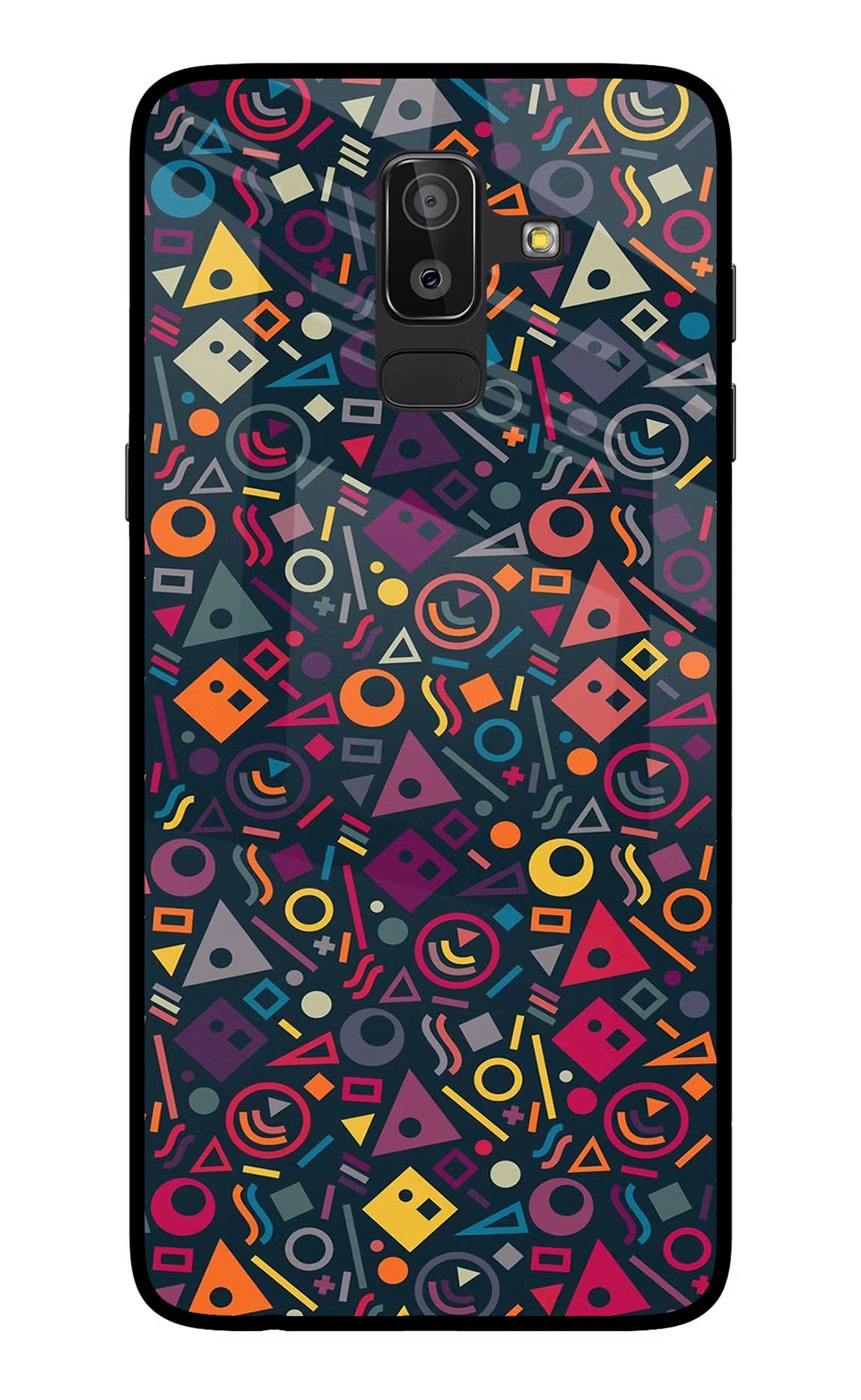 Geometric Abstract Samsung On8 2018 Back Cover - Geometric Abstract Samsung On8 2018 Glass Case Back Cover by Casekaro Geometric Abstract Samsung On8 2018 Glass Case Back Cover by Casekaro