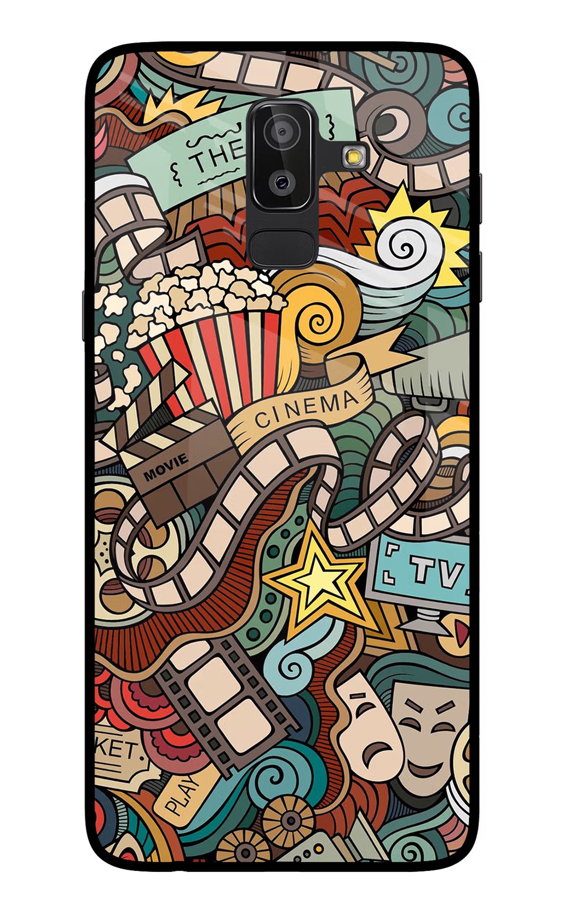 Cinema Abstract Samsung On8 2018 Glass Case - Cinema Abstract Samsung On8 2018 Glass Case Cinema Abstract Samsung On8 2018 Glass Case