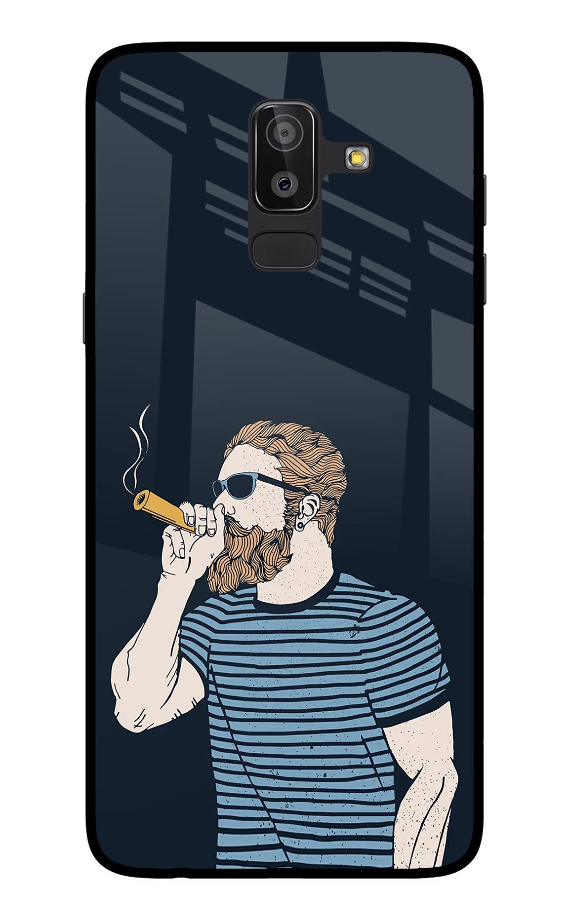 Smoking Samsung On8 2018 Glass Case - Smoking Samsung On8 2018 Glass Case Smoking Samsung On8 2018 Glass Case
