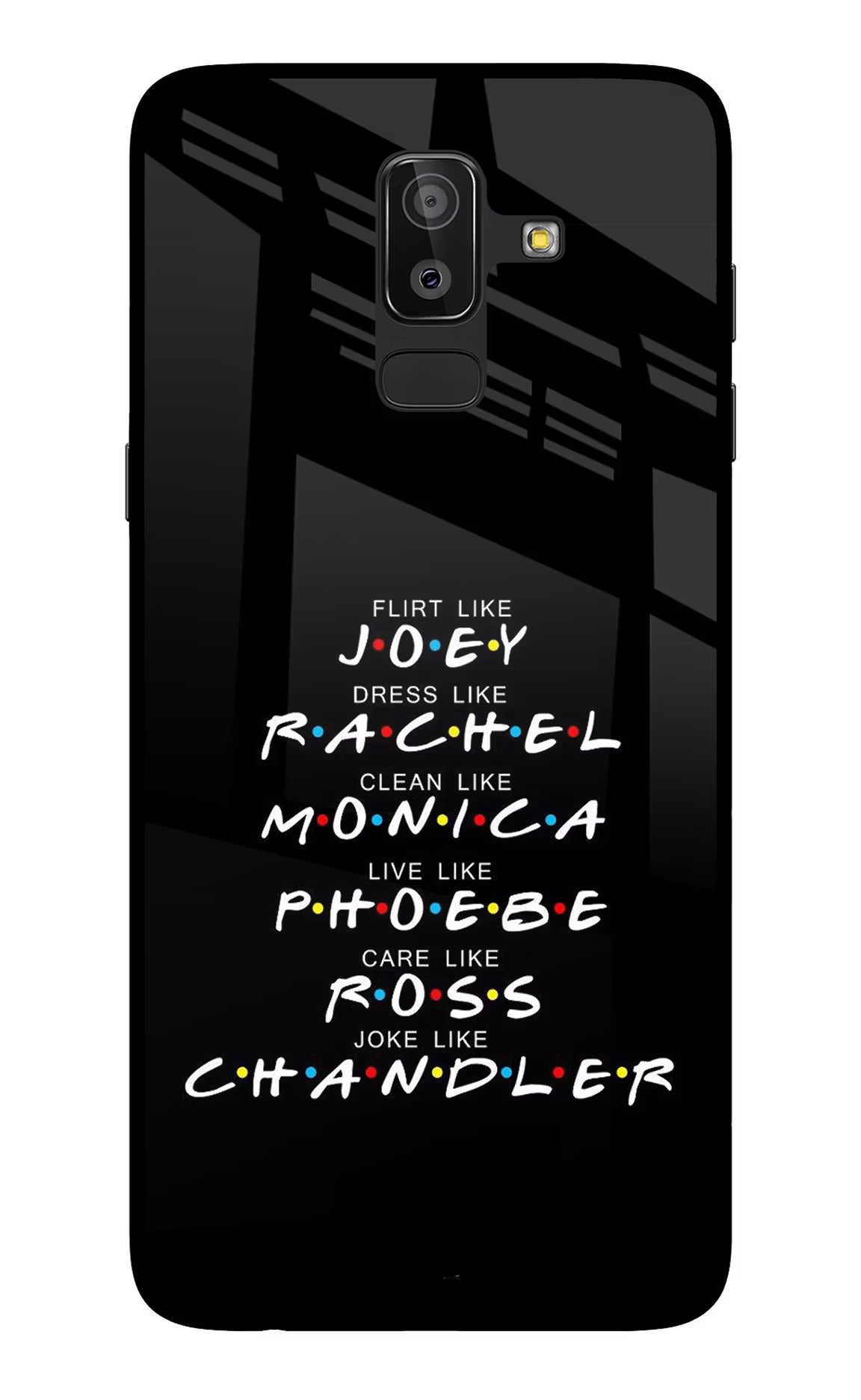 FRIENDS Character Samsung On8 2018 Glass Case - FRIENDS Character Samsung On8 2018 Glass Case FRIENDS Character Samsung On8 2018 Glass Case