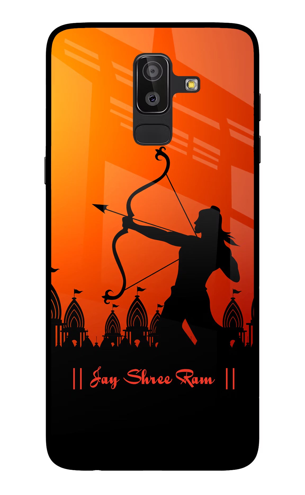Lord Ram - 4 Samsung On8 2018 Back Cover - Lord Ram - 4 Samsung On8 2018 Glass Case Back Cover by Casekaro Lord Ram - 4 Samsung On8 2018 Glass Case Back Cover by Casekaro