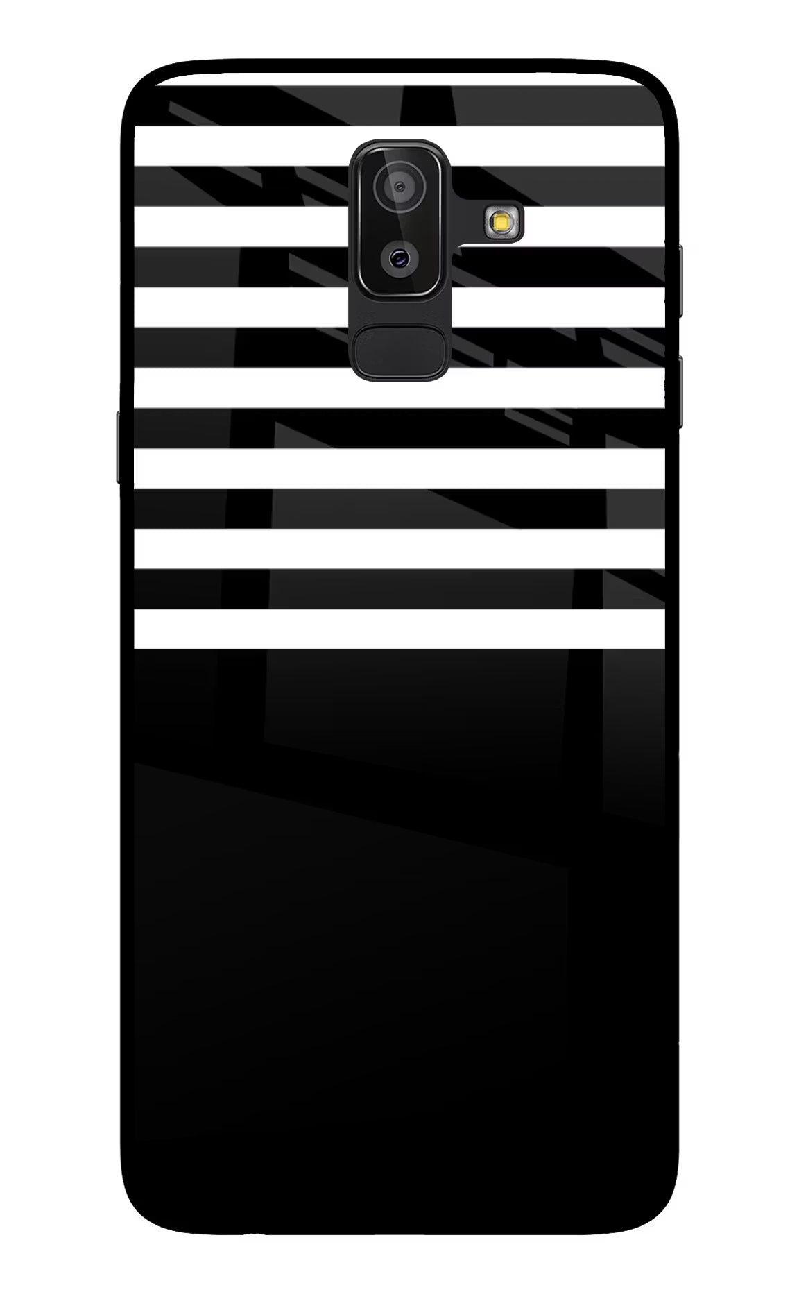 Black and White Print Samsung On8 2018 Glass Case - Black and White Print Samsung On8 2018 Glass Case Black and White Print Samsung On8 2018 Glass Case