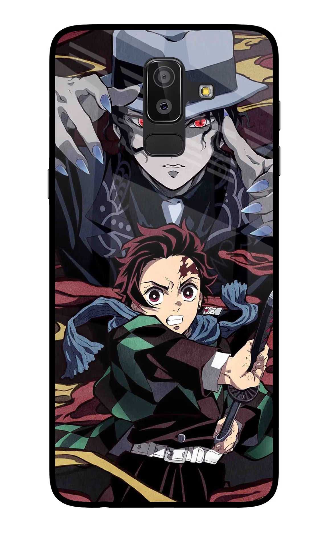 Demon Slayer Samsung On8 2018 Back Cover - Demon Slayer Samsung On8 2018 Glass Case Back Cover by Casekaro Demon Slayer Samsung On8 2018 Glass Case Back Cover by Casekaro