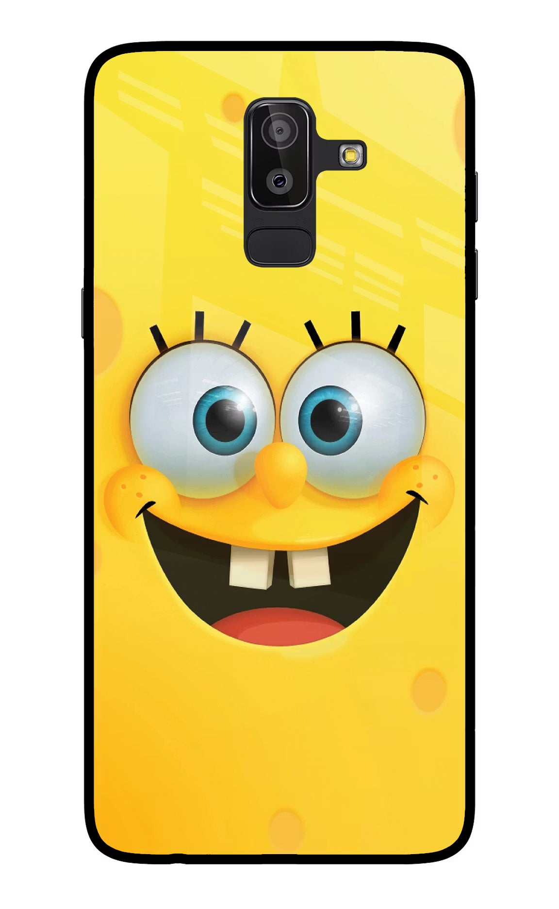 Sponge 1 Samsung On8 2018 Back Cover - Sponge 1 Samsung On8 2018 Glass Case Back Cover by Casekaro Sponge 1 Samsung On8 2018 Glass Case Back Cover by Casekaro