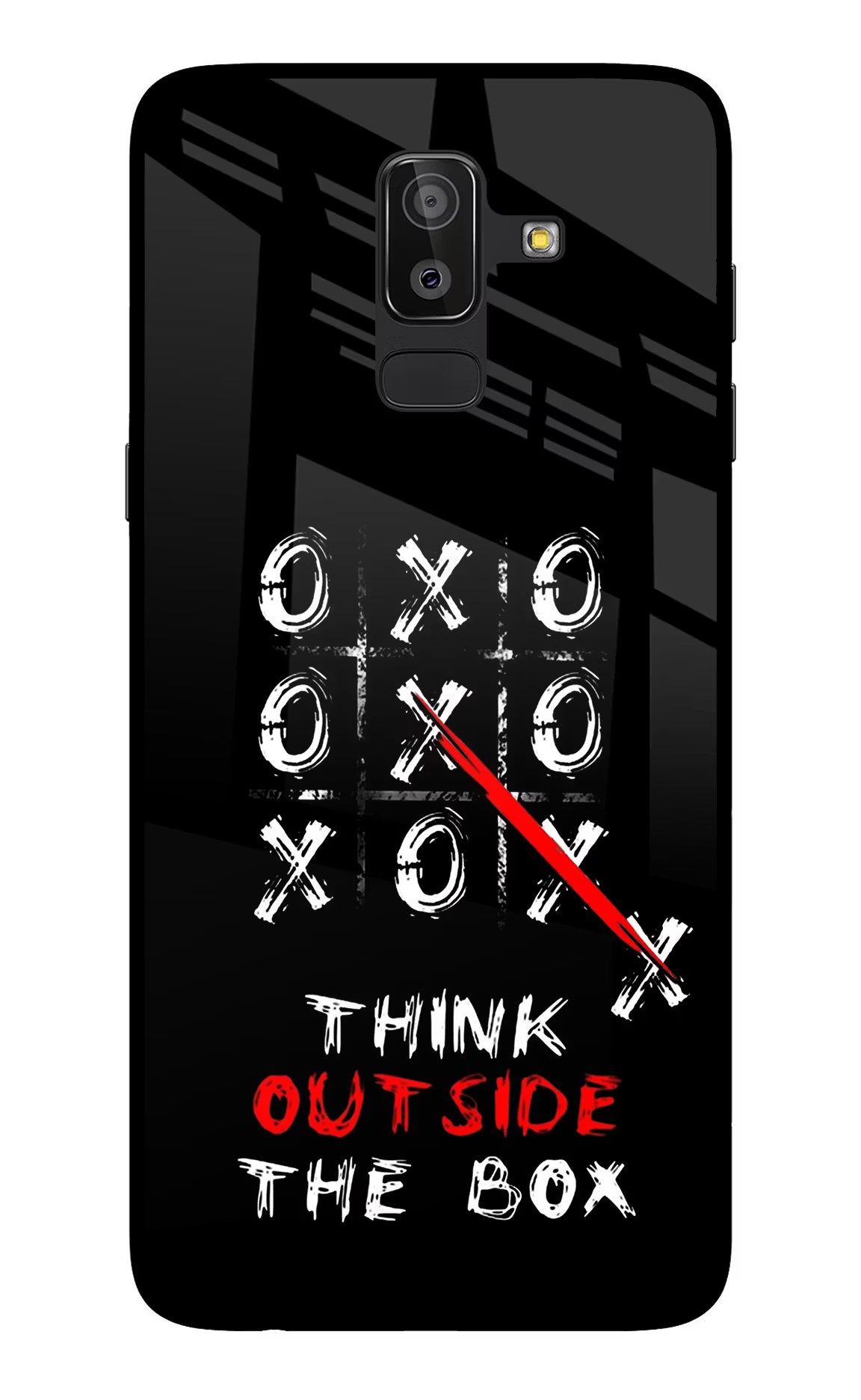 Think out of the BOX Samsung On8 2018 Back Cover - Think out of the BOX Samsung On8 2018 Glass Case Back Cover by Casekaro Think out of the BOX Samsung On8 2018 Glass Case Back Cover by Casekaro