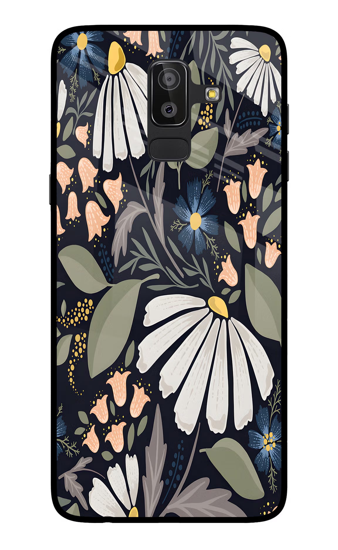 Flowers Art Samsung On8 2018 Back Cover - Flowers Art Samsung On8 2018 Glass Case Back Cover by Casekaro Flowers Art Samsung On8 2018 Glass Case Back Cover by Casekaro