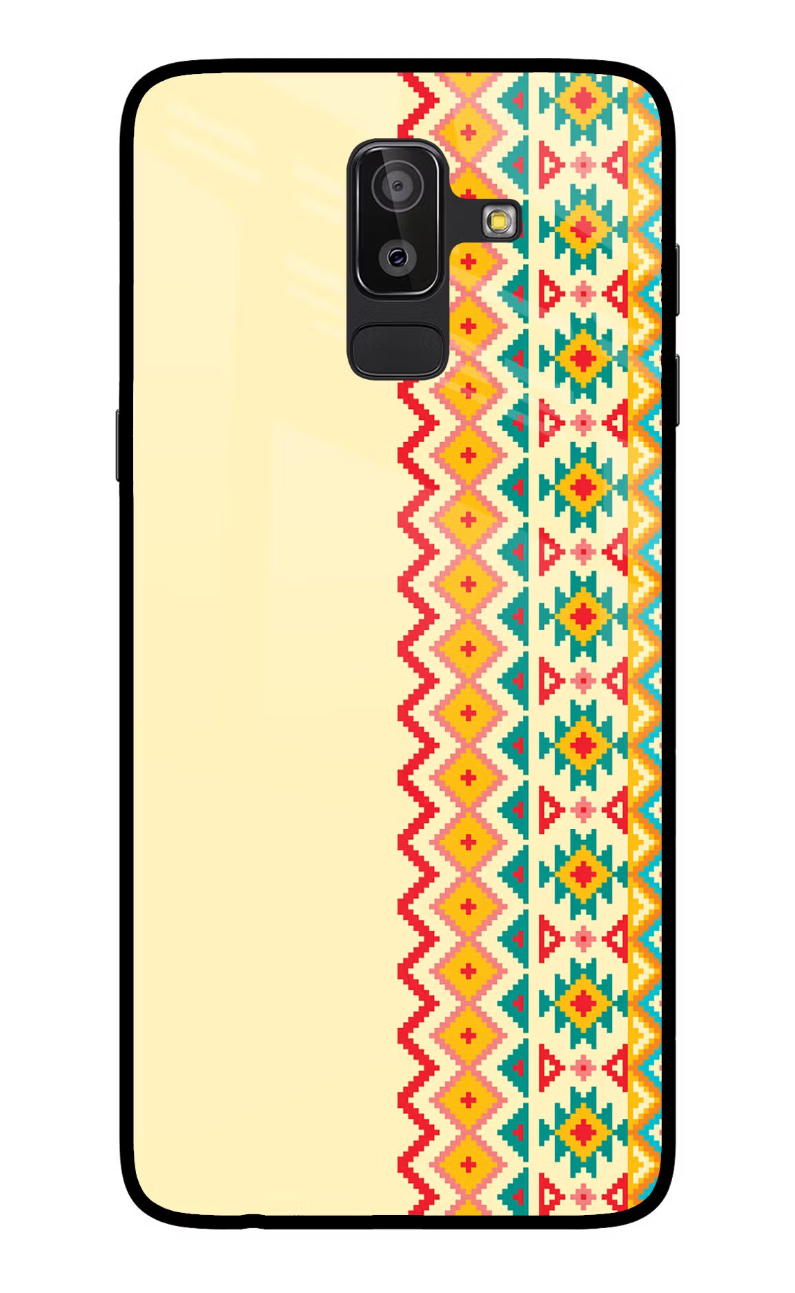 Ethnic Seamless Samsung On8 2018 Back Cover - Ethnic Seamless Samsung On8 2018 Glass Case Back Cover by Casekaro Ethnic Seamless Samsung On8 2018 Glass Case Back Cover by Casekaro