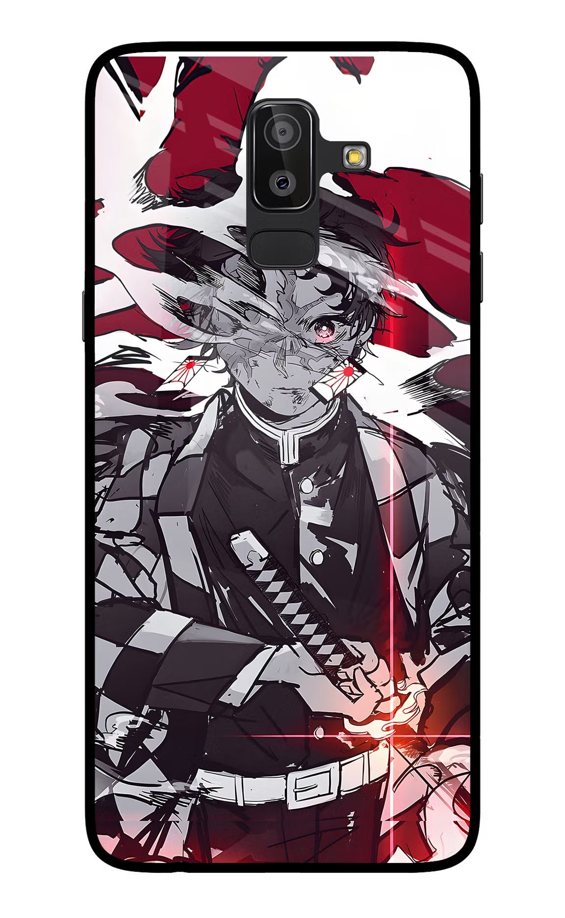 Demon Slayer Samsung On8 2018 Glass Case - Demon Slayer Samsung On8 2018 Glass Case Demon Slayer Samsung On8 2018 Glass Case