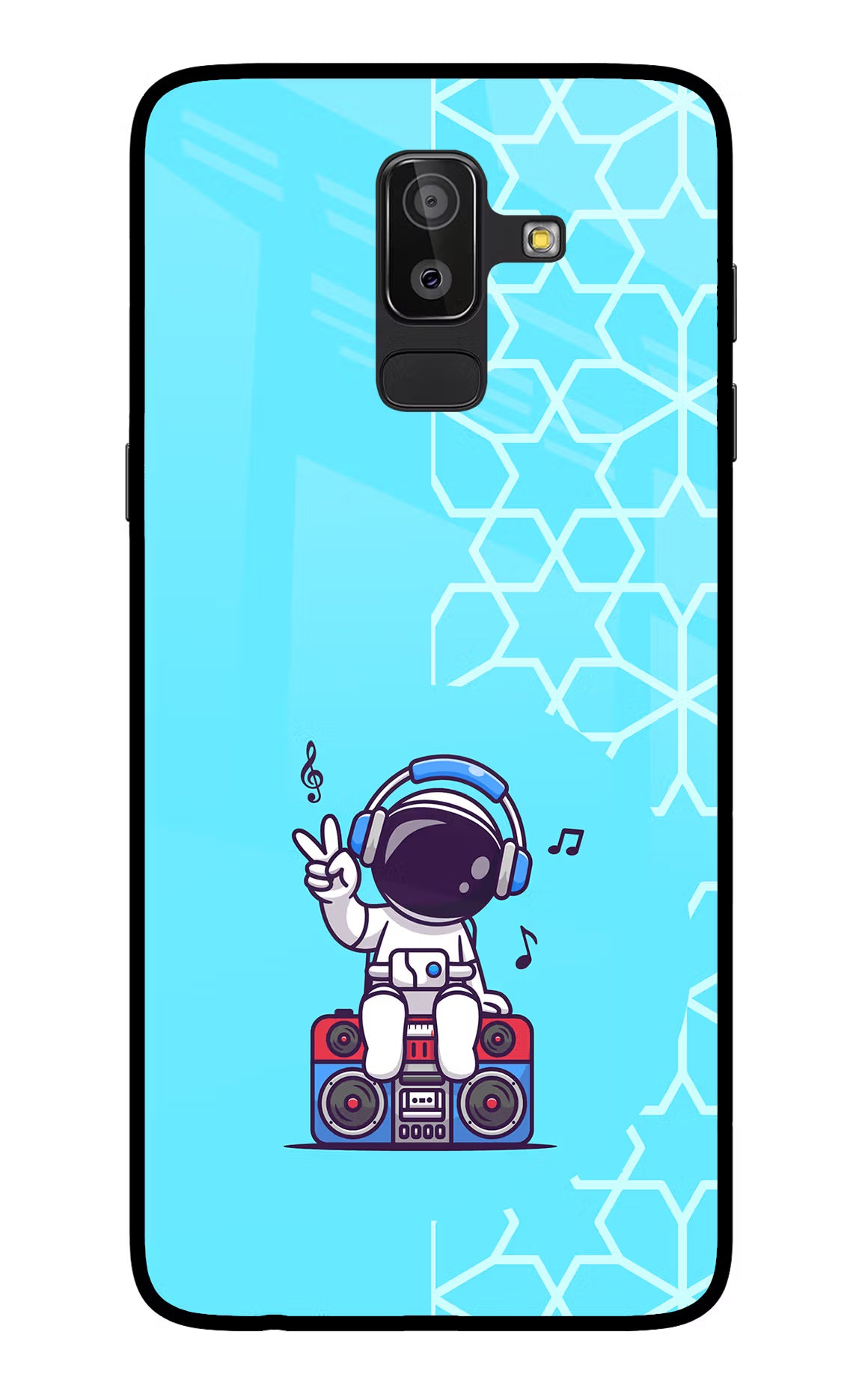 Cute Astronaut Chilling Samsung On8 2018 Glass Case - Cute Astronaut Chilling Samsung On8 2018 Glass Case Cute Astronaut Chilling Samsung On8 2018 Glass Case