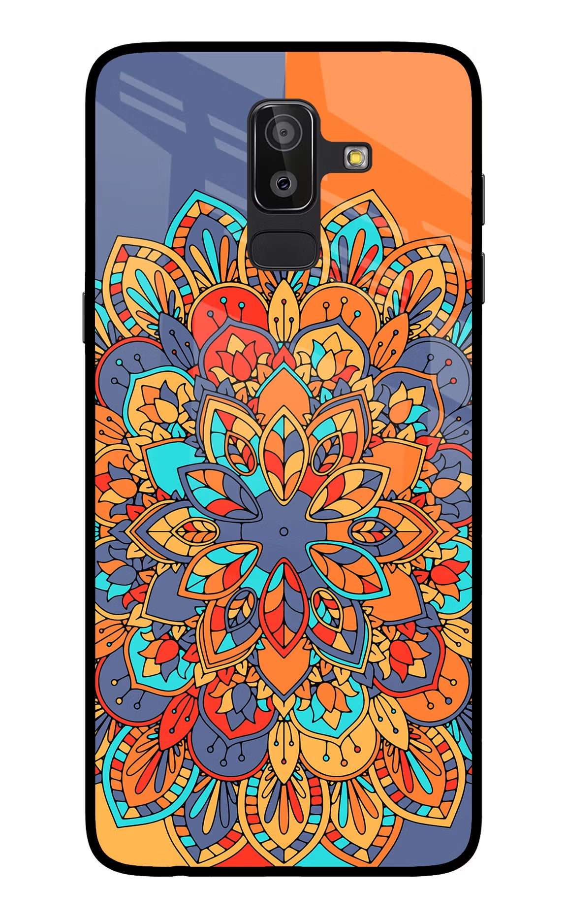 Color Mandala Samsung On8 2018 Back Cover - Color Mandala Samsung On8 2018 Glass Case Back Cover by Casekaro Color Mandala Samsung On8 2018 Glass Case Back Cover by Casekaro