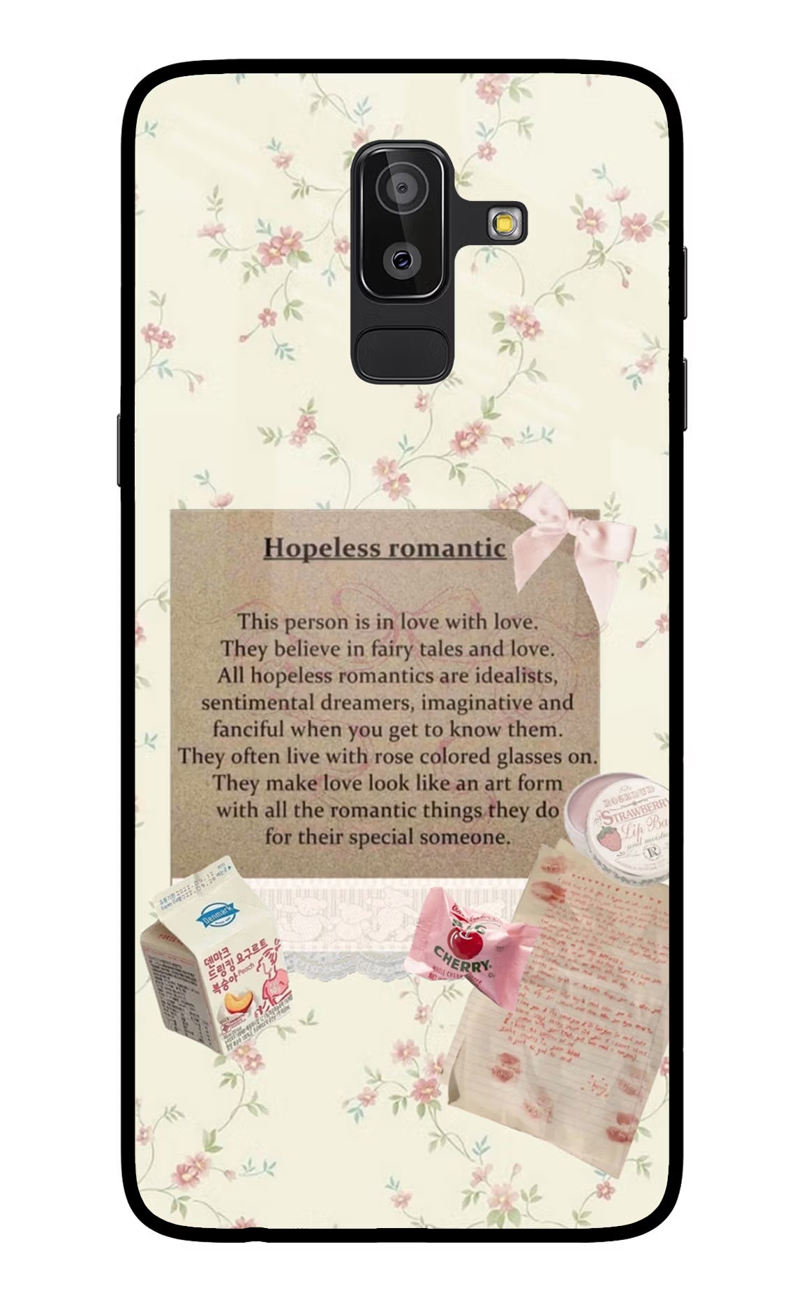 Hopeless Romantic Samsung On8 2018 Glass Case - Hopeless Romantic Samsung On8 2018 Glass Case Hopeless Romantic Samsung On8 2018 Glass Case