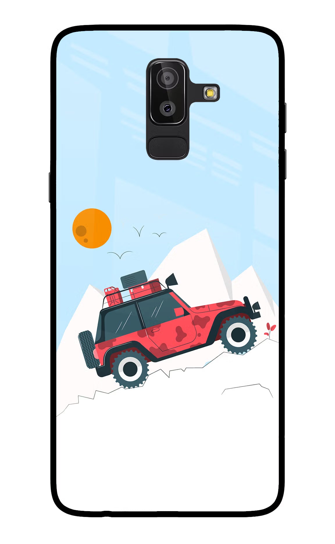 Mountain Trail Beast Samsung On8 2018 Back Cover - Mountain Trail Beast Samsung On8 2018 Glass Case Back Cover by Casekaro Mountain Trail Beast Samsung On8 2018 Glass Case Back Cover by Casekaro