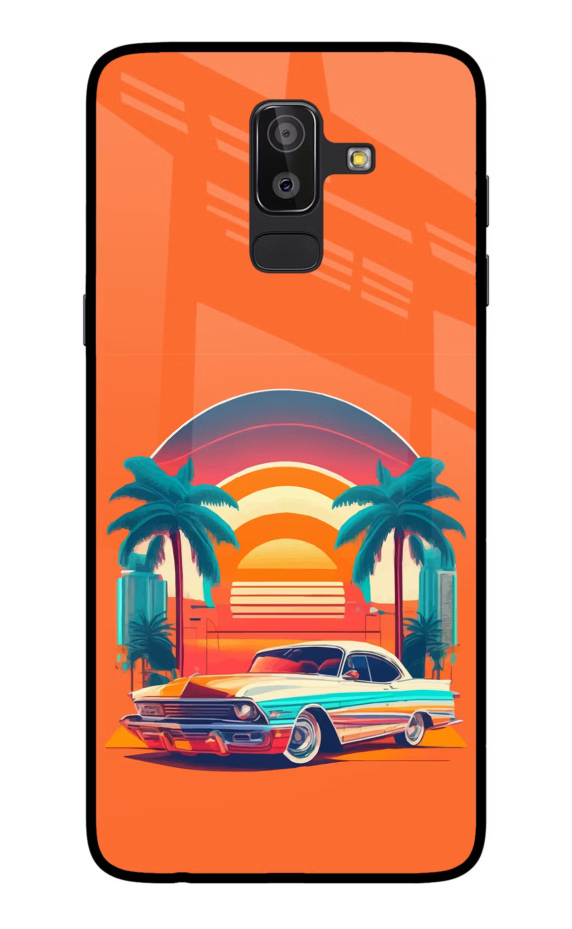 Palm Drive 80s Samsung On8 2018 Glass Case - Palm Drive 80s Samsung On8 2018 Glass Case Palm Drive 80s Samsung On8 2018 Glass Case