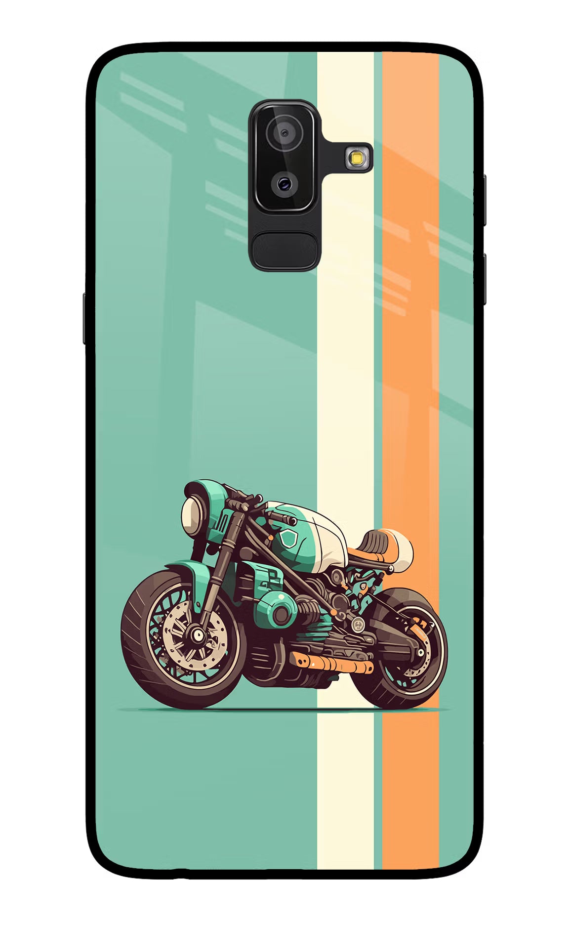 Striped Moto Drift Samsung On8 2018 Glass Case - Striped Moto Drift Samsung On8 2018 Glass Case Striped Moto Drift Samsung On8 2018 Glass Case
