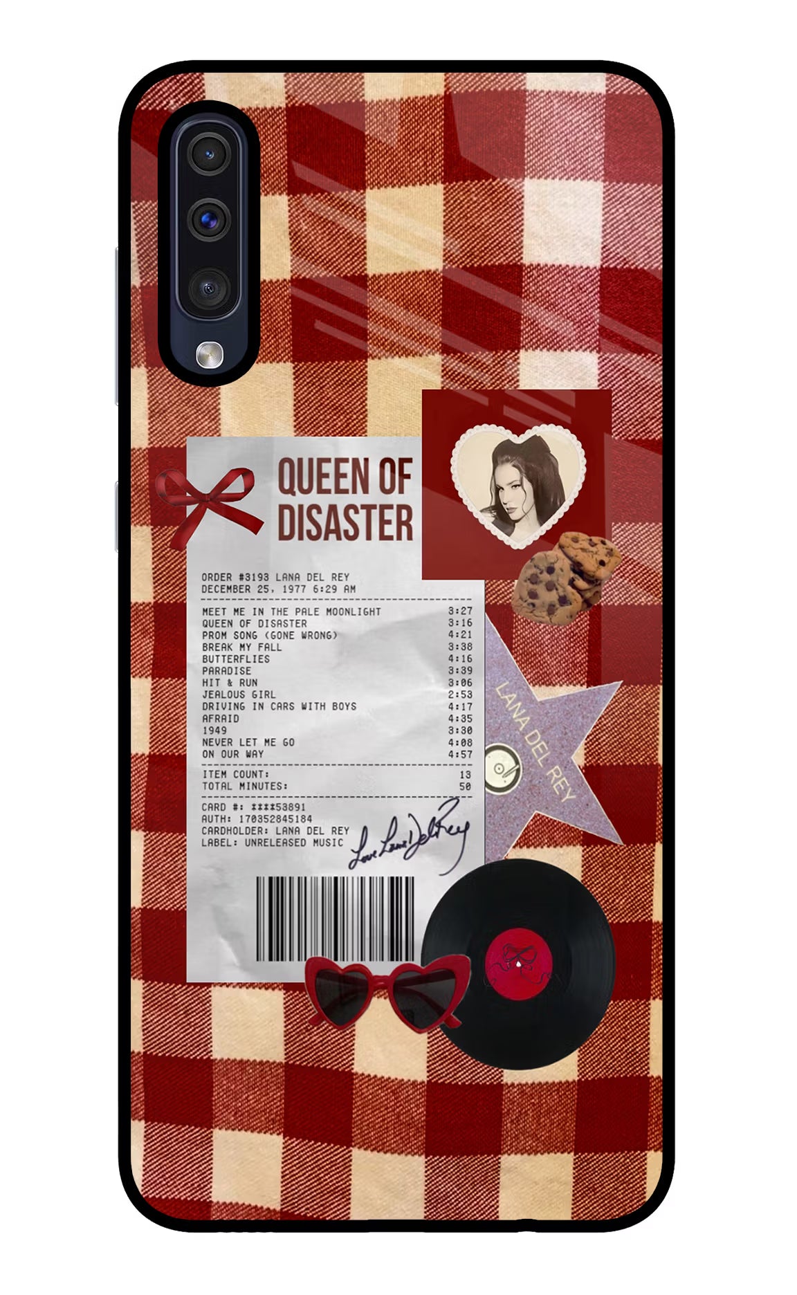 Queen of Disaster Samsung A50/A50s/A30s Glass Case - Queen of Disaster Samsung A50/A50s/A30s Glass Case Queen of Disaster Samsung A50/A50s/A30s Glass Case