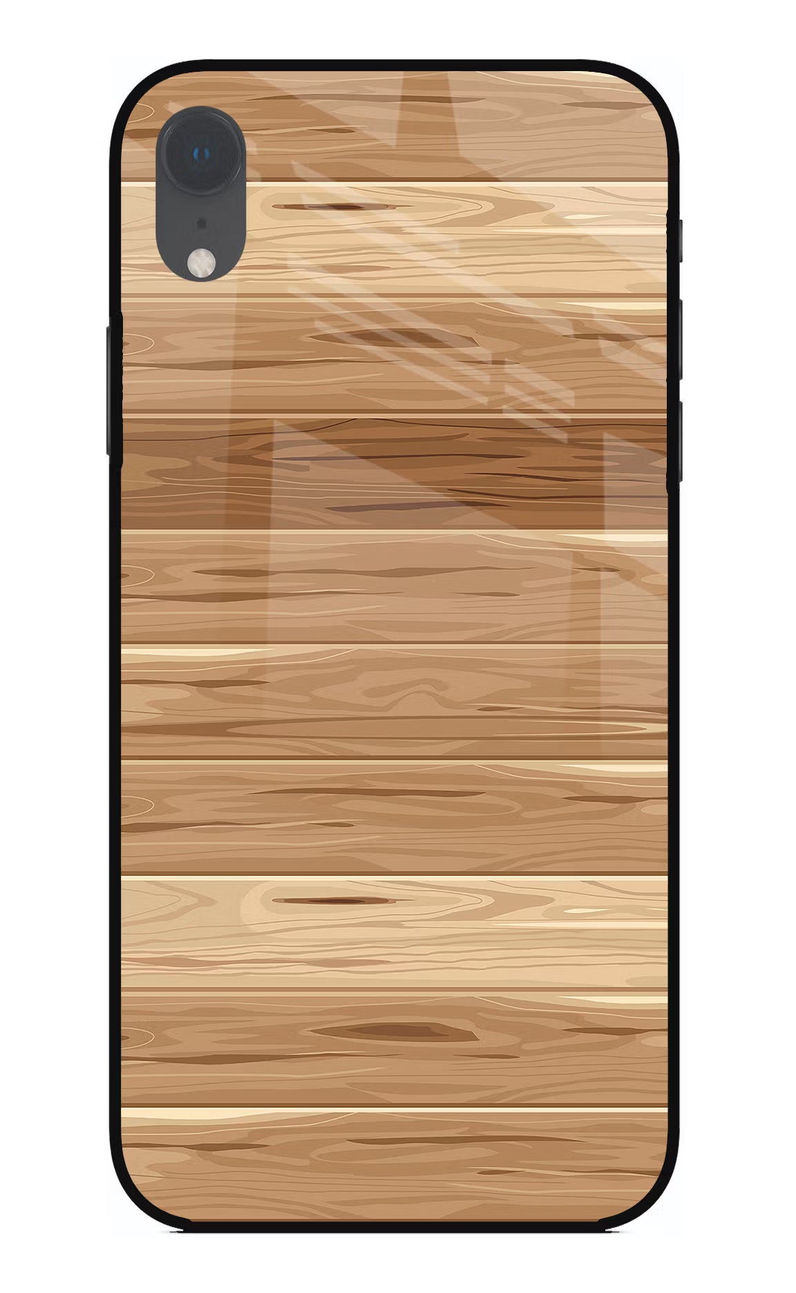 Wooden Vector iPhone XR Glass Case - Wooden Vector iPhone XR Glass Case Wooden Vector iPhone XR Glass Case