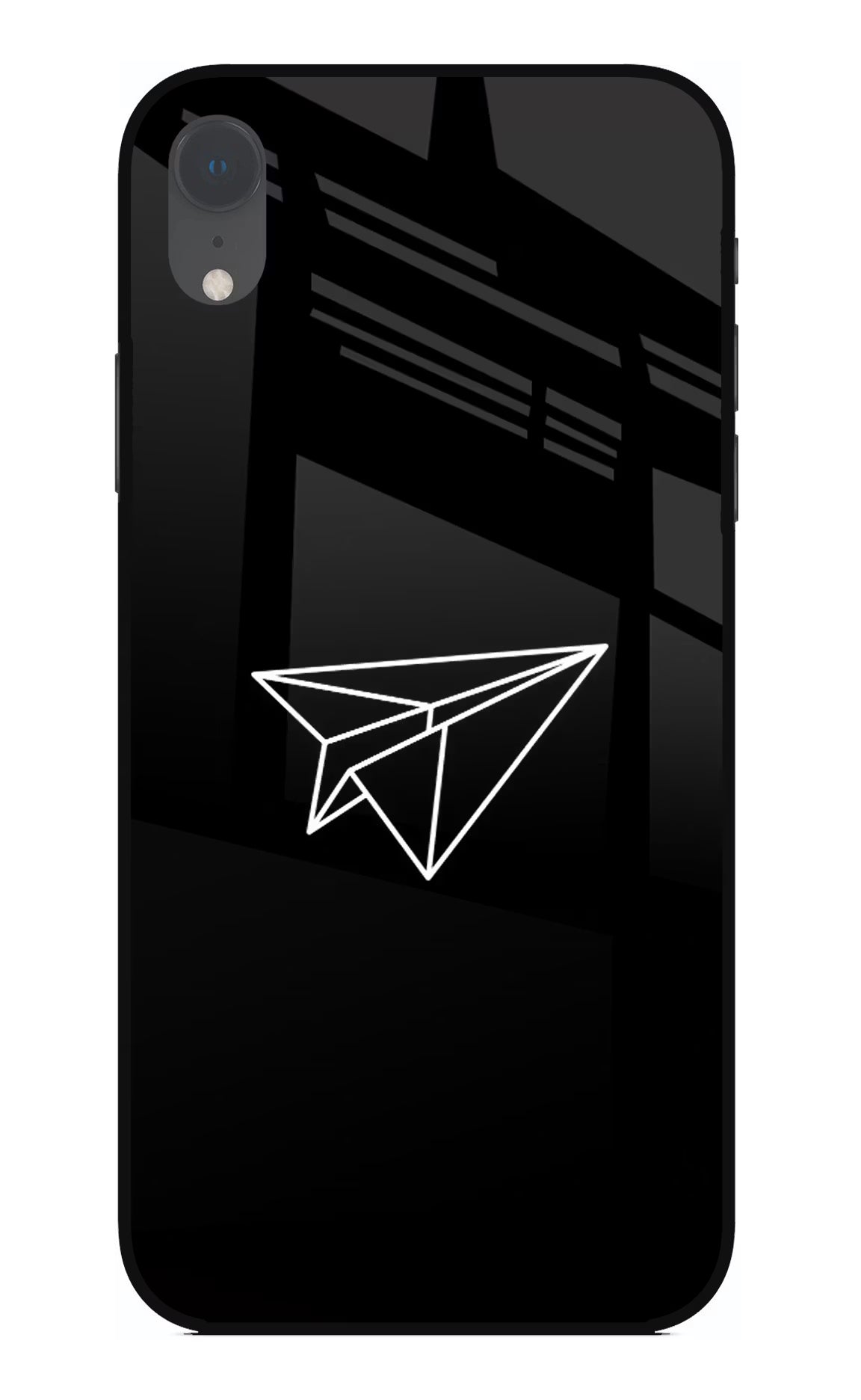 Paper Plane White iPhone XR Glass Case - Paper Plane White iPhone XR Glass Case Paper Plane White iPhone XR Glass Case