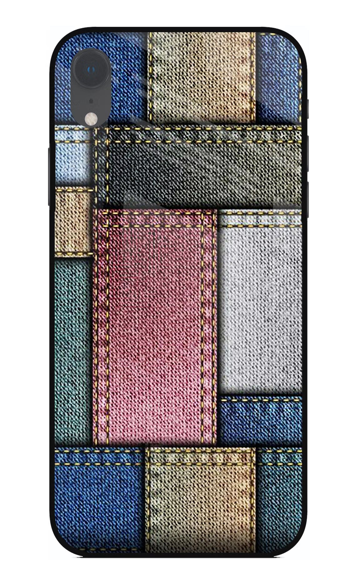 Multicolor Jeans iPhone XR Glass Case - Multicolor Jeans iPhone XR Glass Case Multicolor Jeans iPhone XR Glass Case