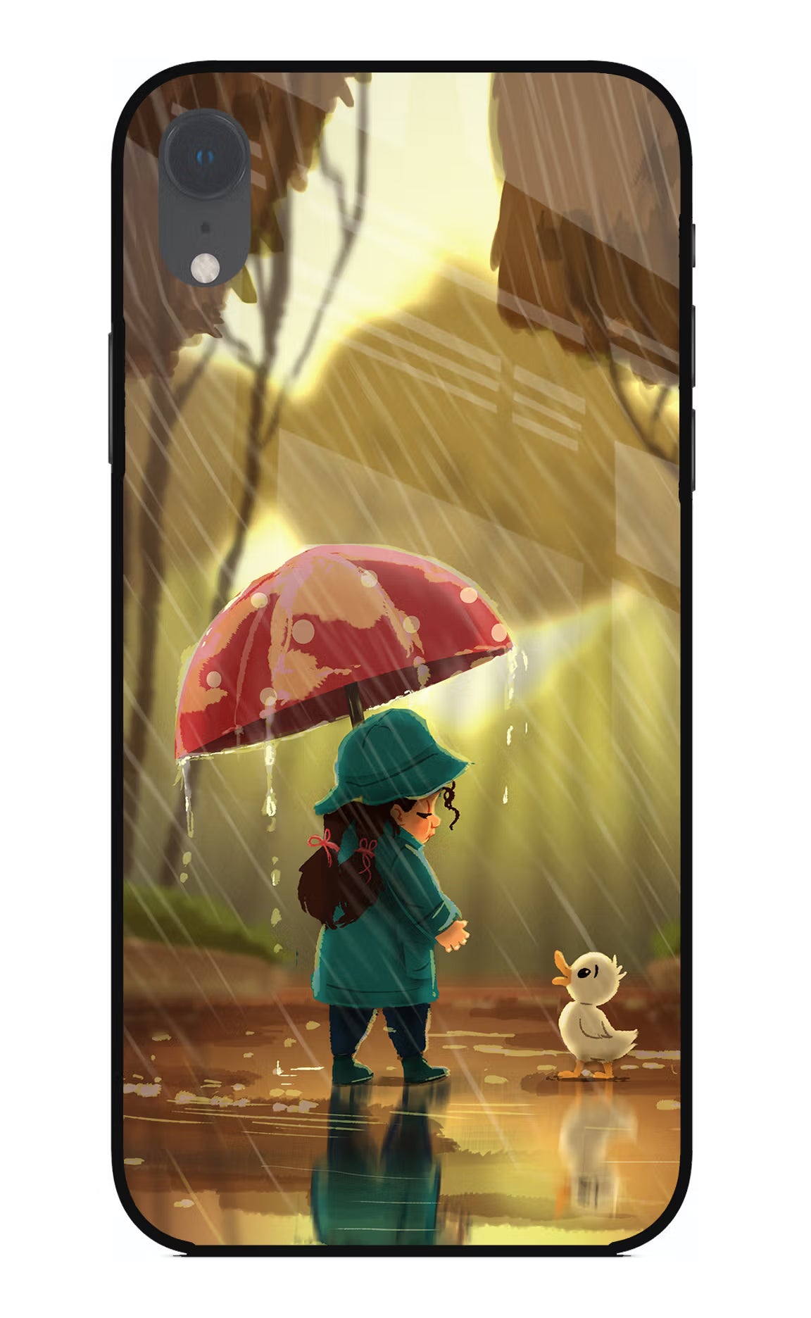 Rainy Day iPhone XR Glass Case - Rainy Day iPhone XR Glass Case Rainy Day iPhone XR Glass Case