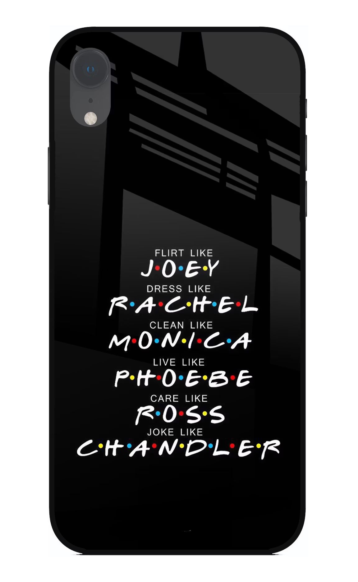 FRIENDS Character iPhone XR Glass Case - FRIENDS Character iPhone XR Glass Case FRIENDS Character iPhone XR Glass Case