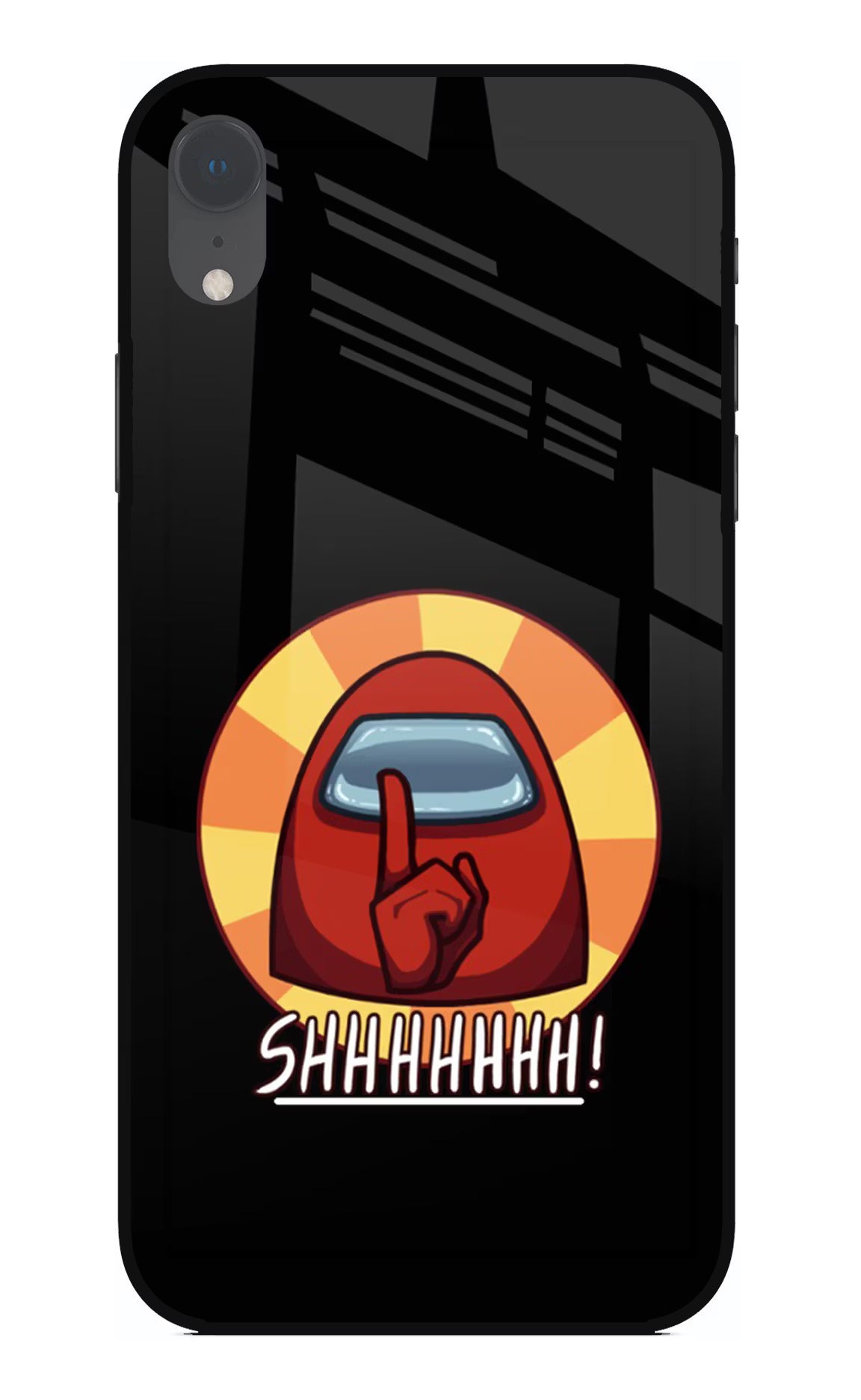 Among Us Shhh! iPhone XR Glass Case - Among Us Shhh! iPhone XR Glass Case Among Us Shhh! iPhone XR Glass Case