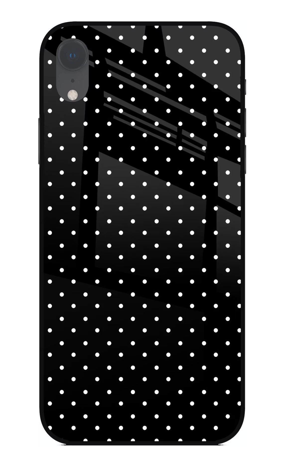 White Dots iPhone XR Glass Case - White Dots iPhone XR Glass Case White Dots iPhone XR Glass Case