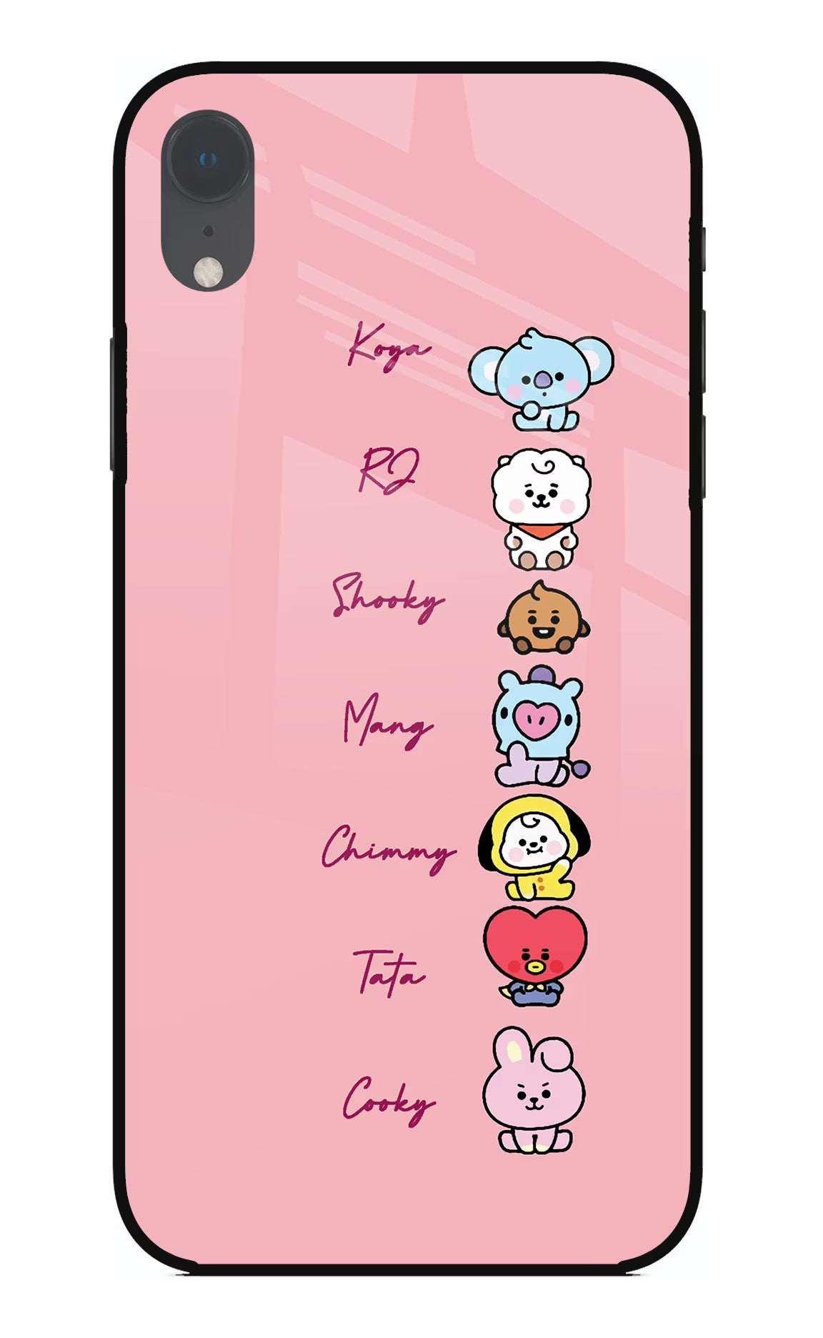 BTS names iPhone XR Glass Case - BTS names iPhone XR Glass Case BTS names iPhone XR Glass Case