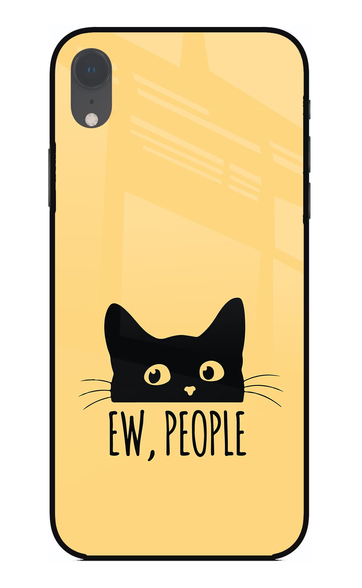 Ew People Catitude iPhone XR Glass Case - Ew People Catitude iPhone XR Glass Case Ew People Catitude iPhone XR Glass Case
