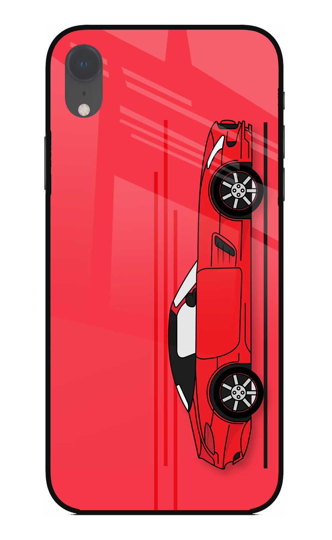 Red Velocity iPhone XR Glass Case - Red Velocity iPhone XR Glass Case Red Velocity iPhone XR Glass Case