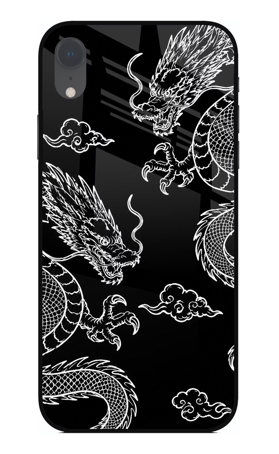 Twin Dragons iPhone XR Glass Case - Twin Dragons iPhone XR Glass Case Twin Dragons iPhone XR Glass Case